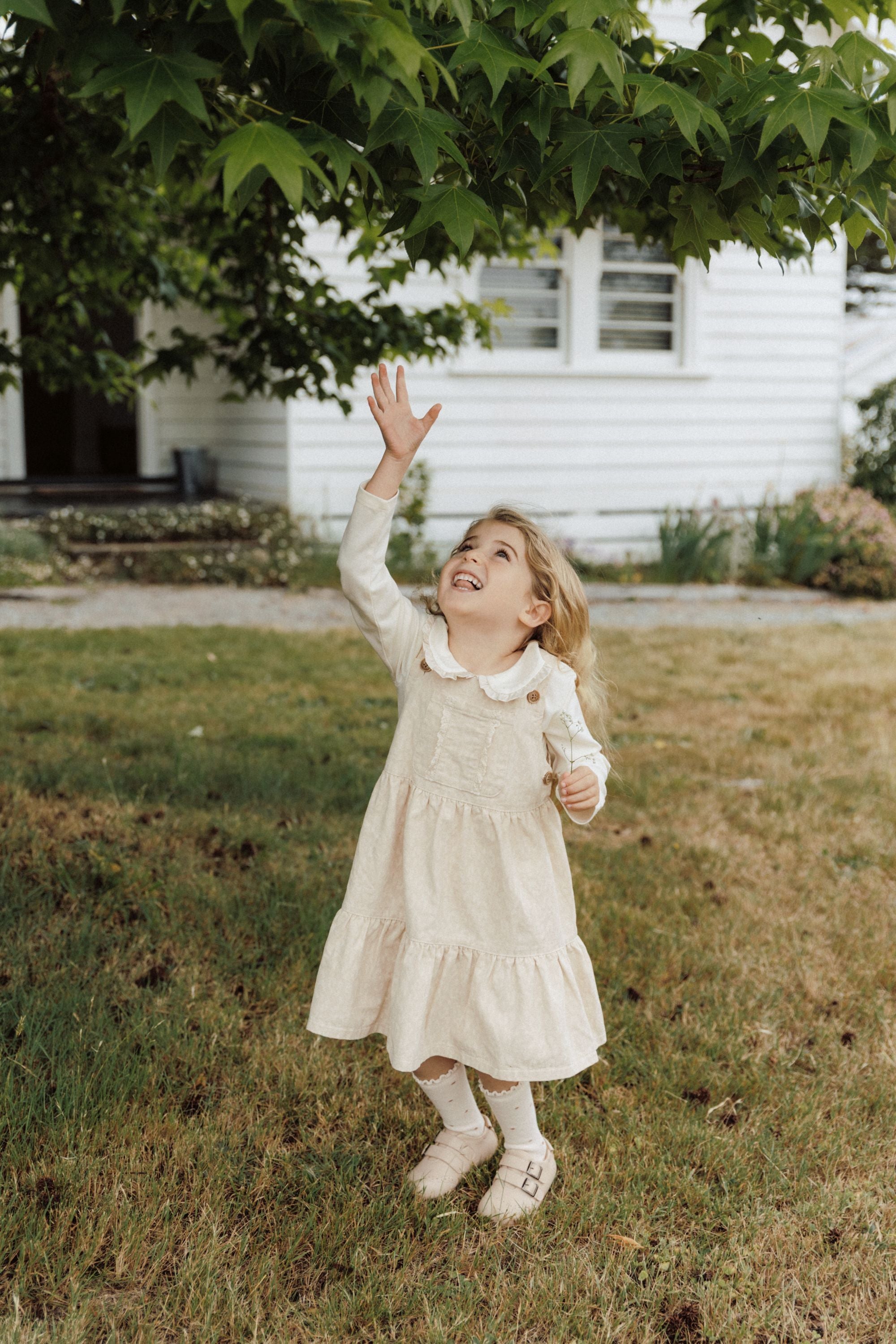 Leopard Print Suspender Skirt - Beige