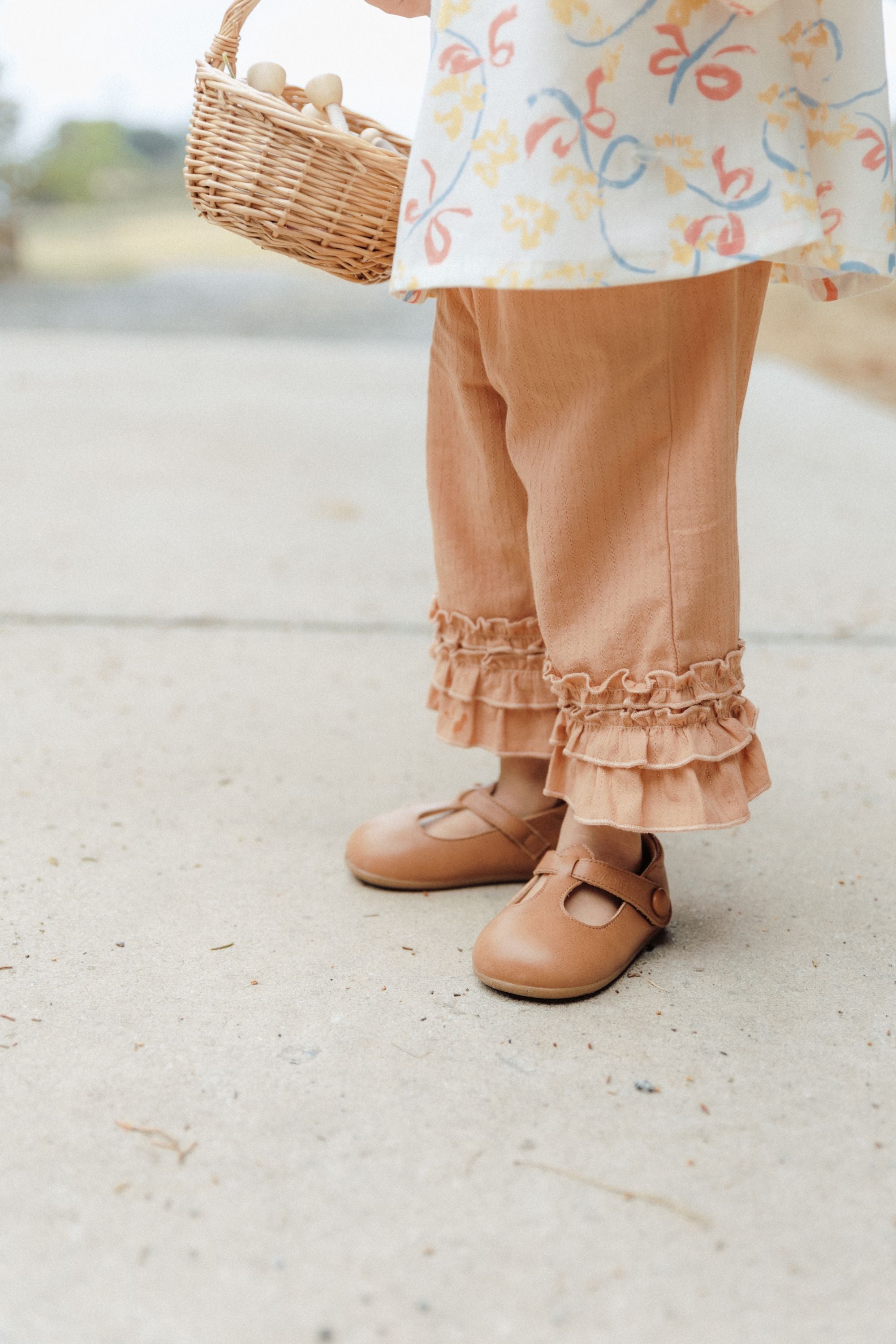 Sweetheart Holiday Lace Pants - Brick Red