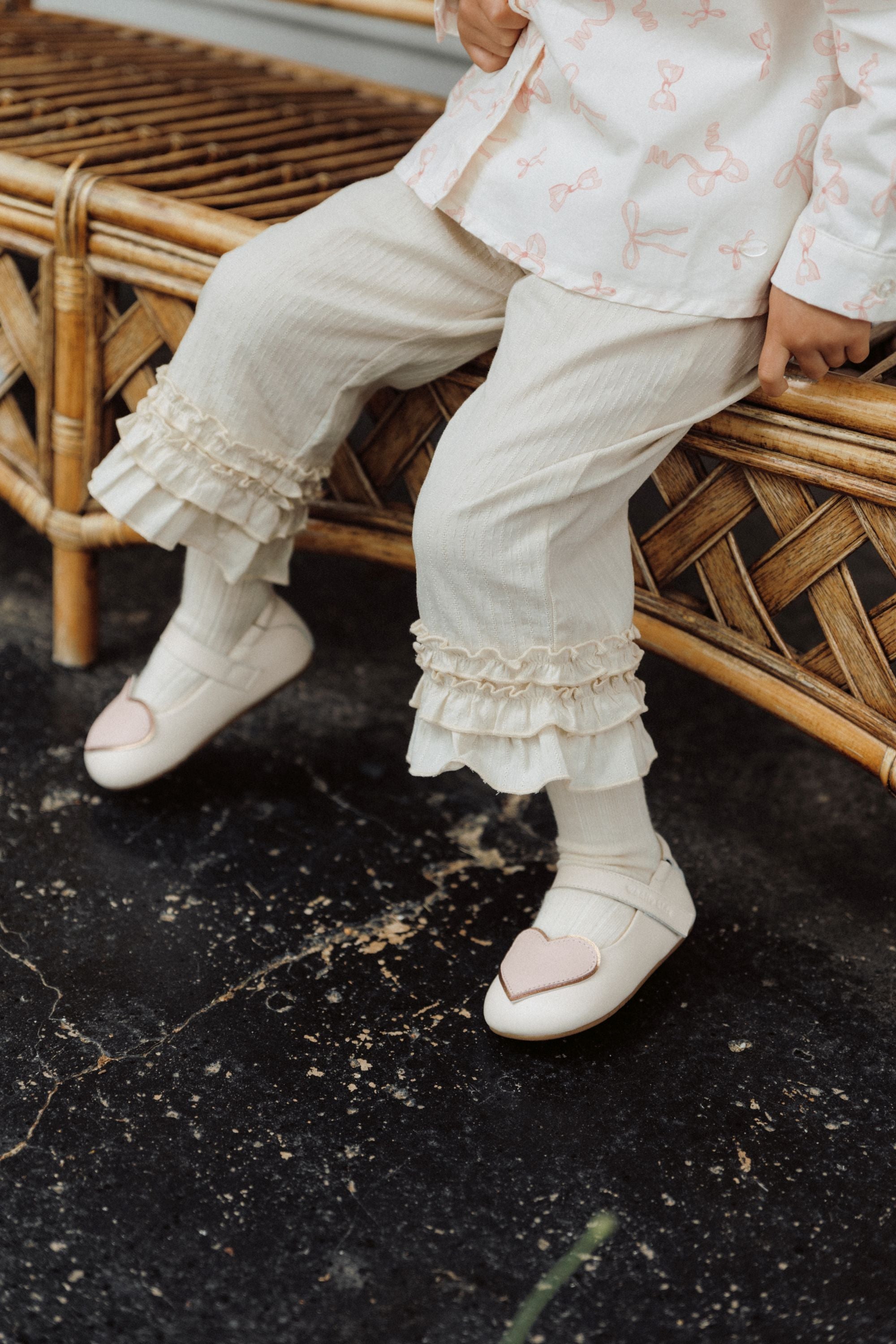 Sweetheart Holiday Lace Pants - Cream White