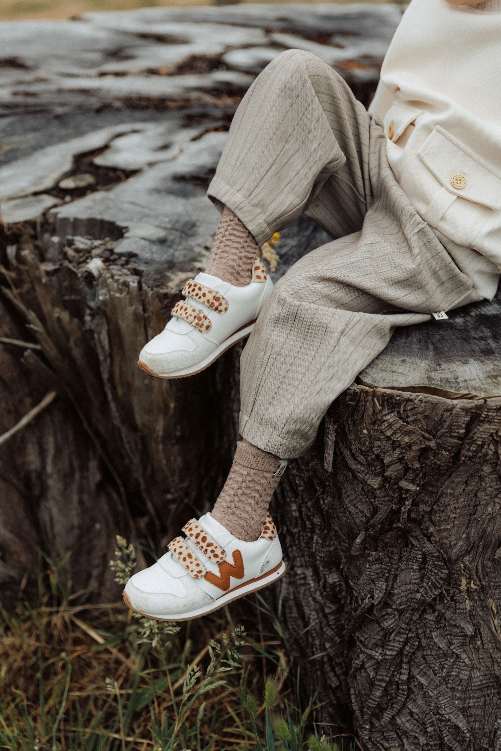 Vintage Striped Pants - Khaki