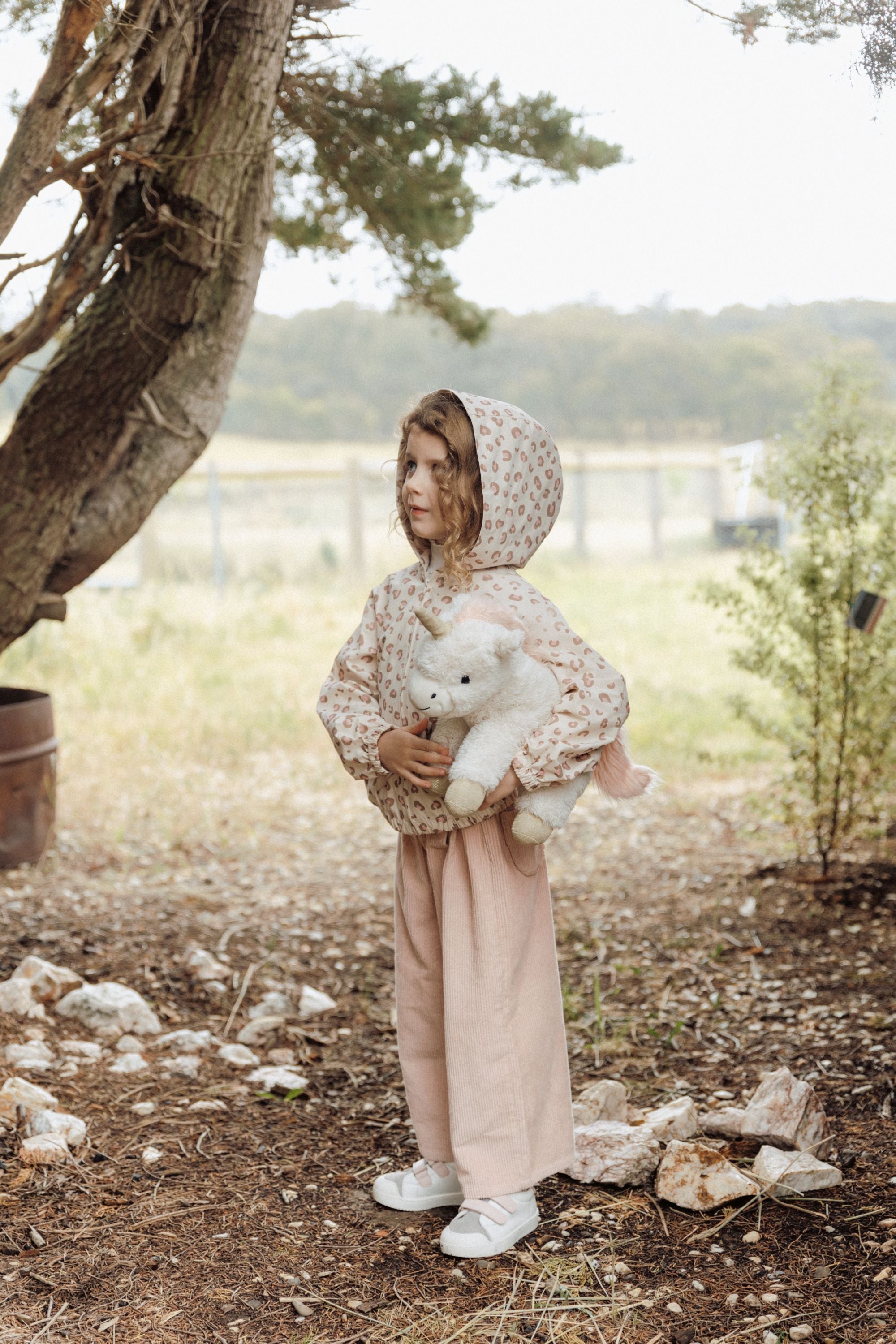 Leopard Print Hoodie Jacket - Pink Leopard