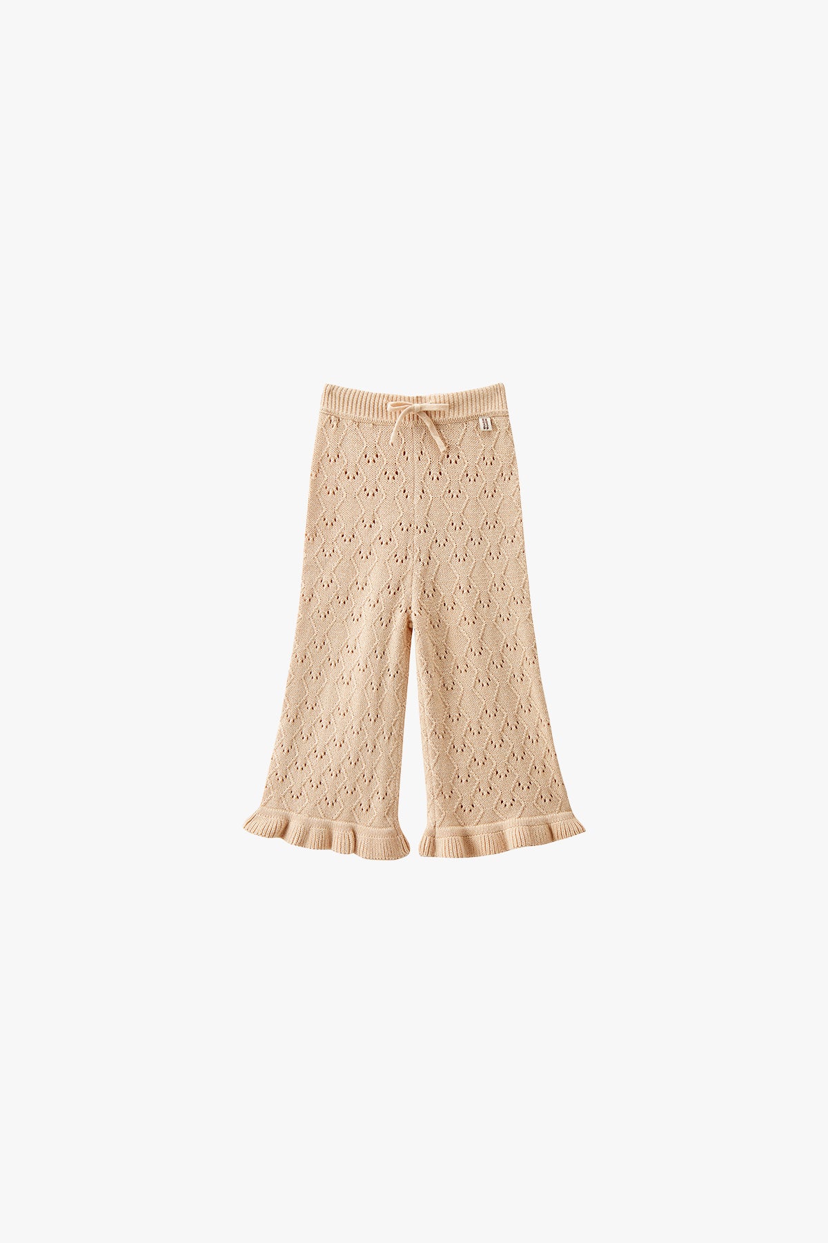 Marshmallow Knit Wide-Leg Pants - Peach
