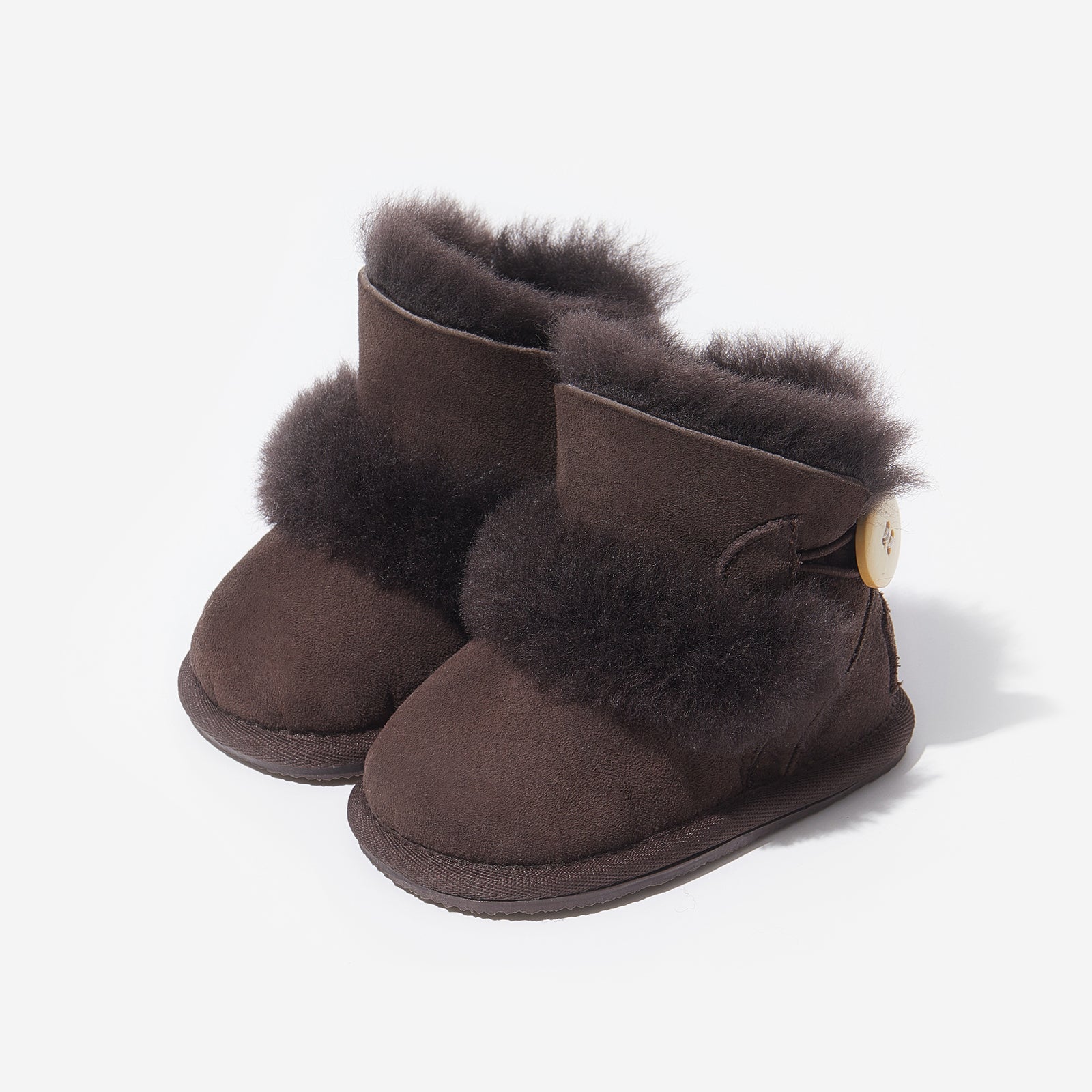 Mini Button Classic - Coffee Brown