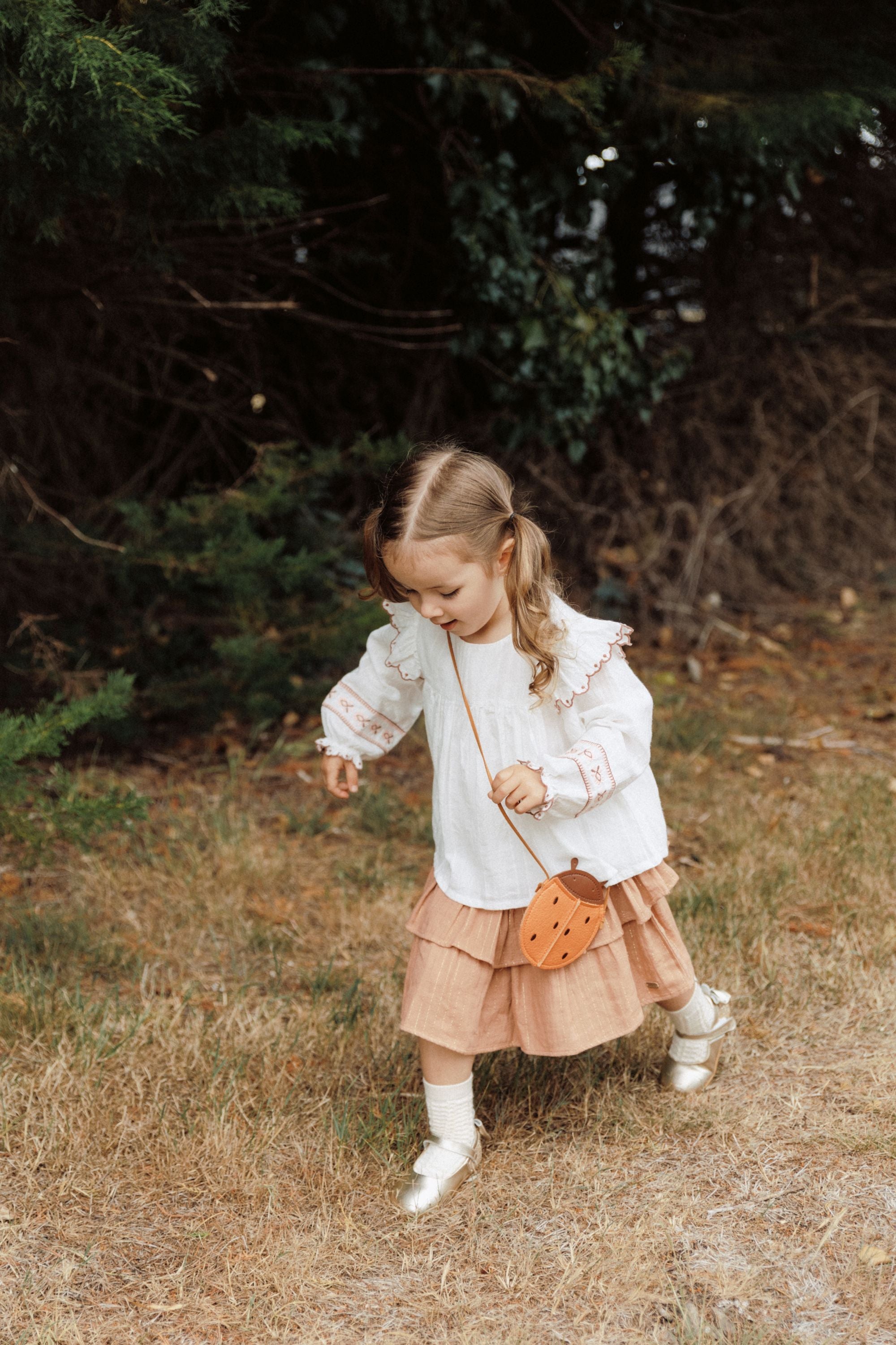 Serene Garden - Embroidered Blouse - Cherry Cream