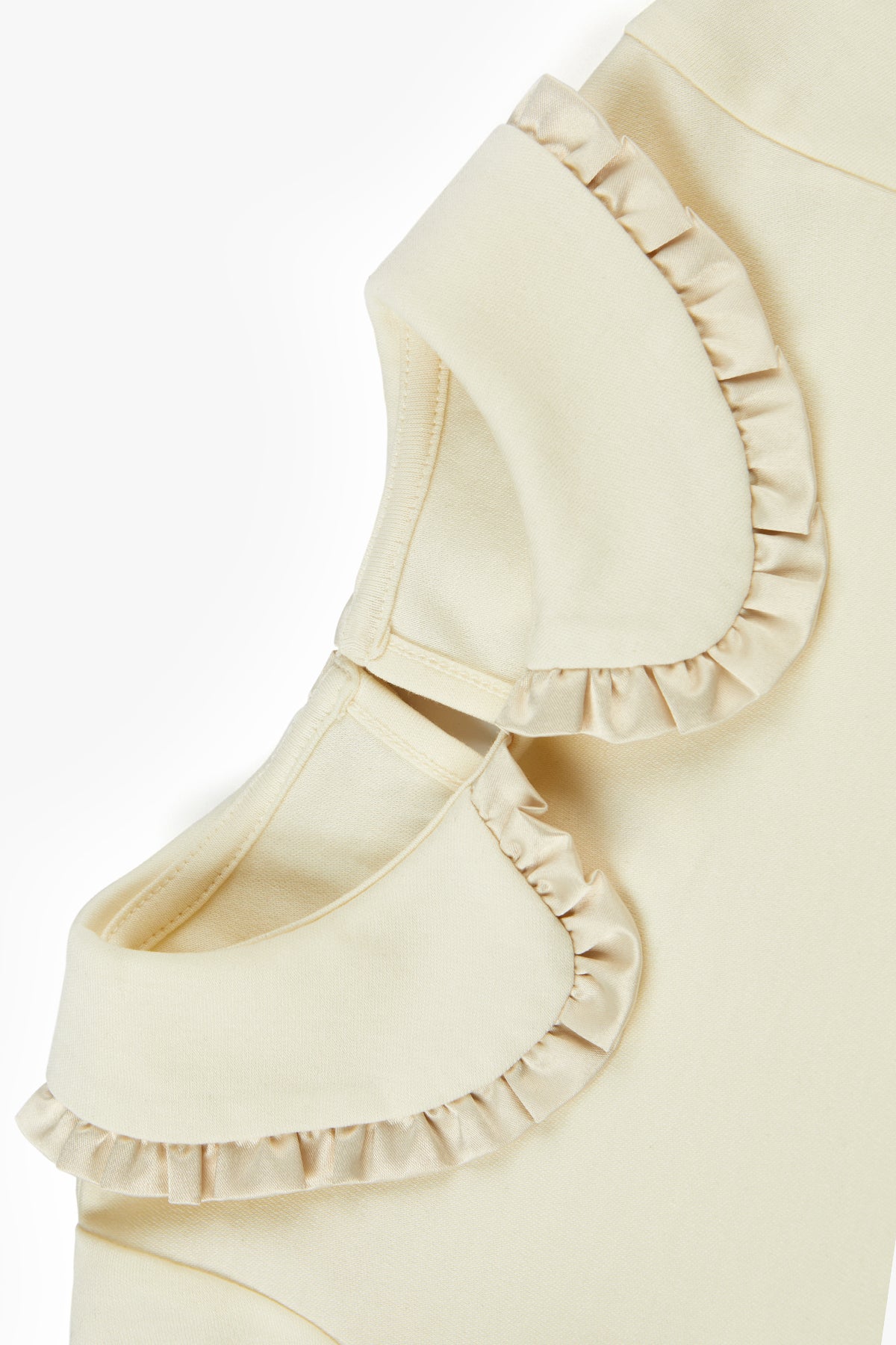 Lace Collar T-shirt - Cream