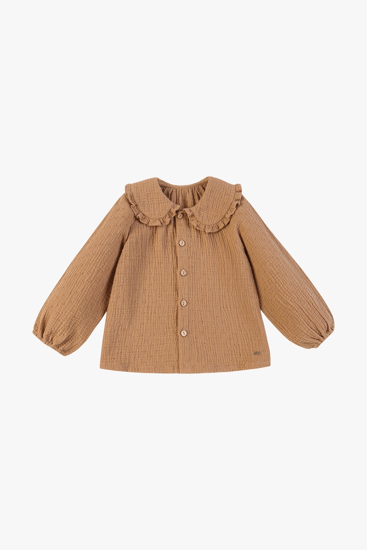 wirrawirra kids clothes double layer crepe blouse caramel 24 Autumn Autumn Blouses Girls New Arrivals Shirts Spring