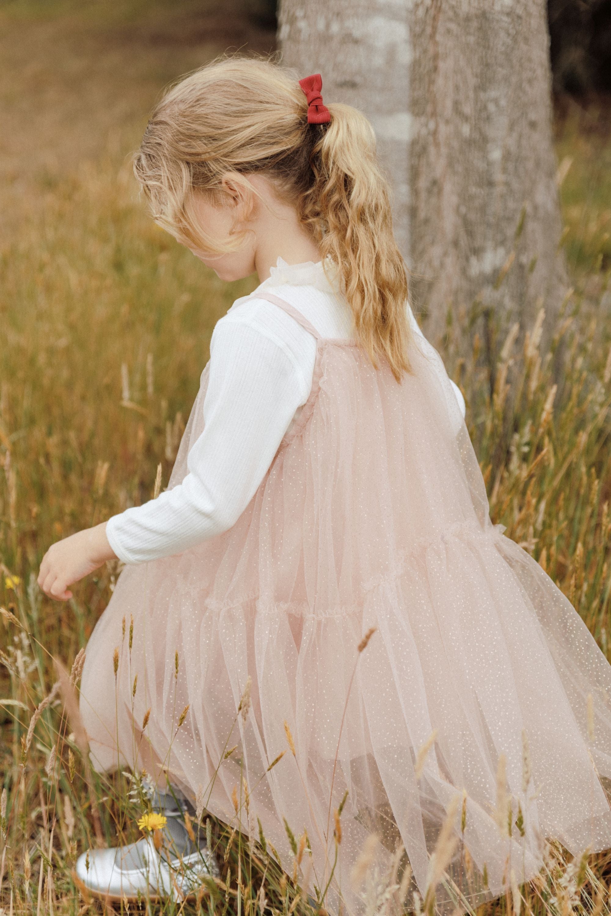 Starry Sky Strap Dress - Rosy Clouds