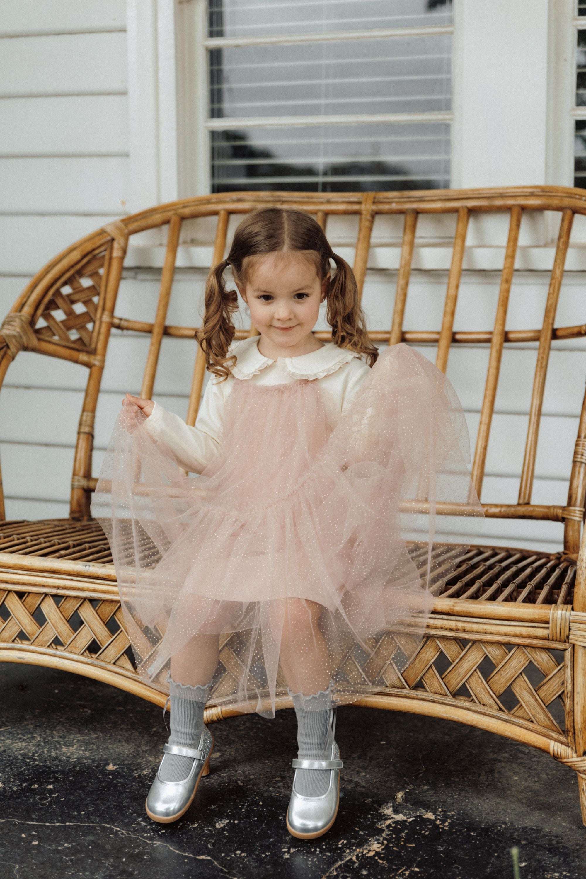 Starry Sky Strap Dress - Rosy Clouds