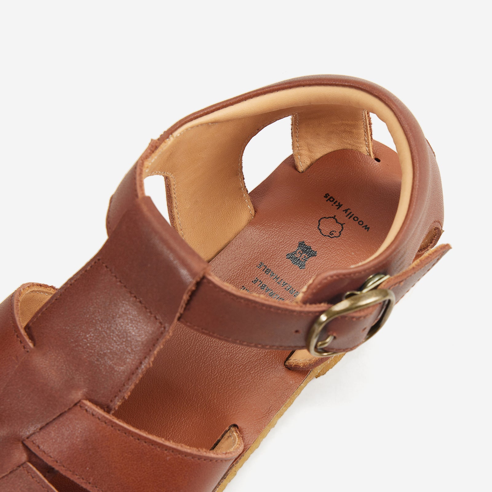 Arlo - Cocoa Brown - Woolly Kids - detail view