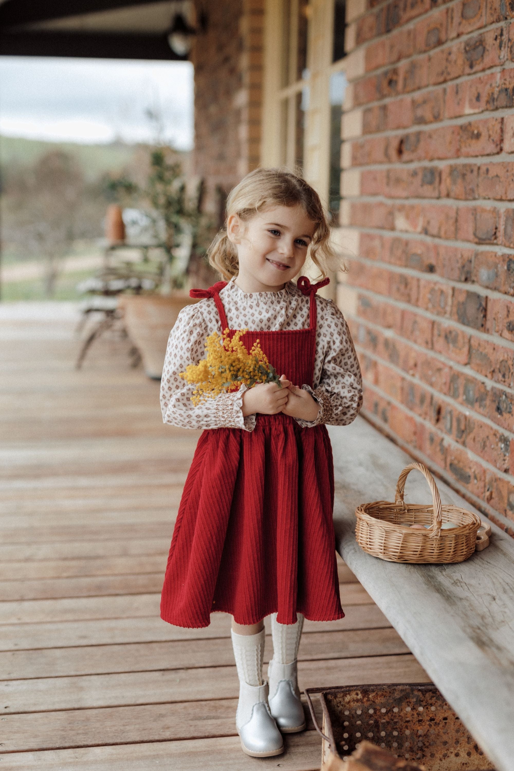 wirrawirra baby stuffbow suspender skirt cherry24 Winter Dresses Girls New Arrivals Skirts