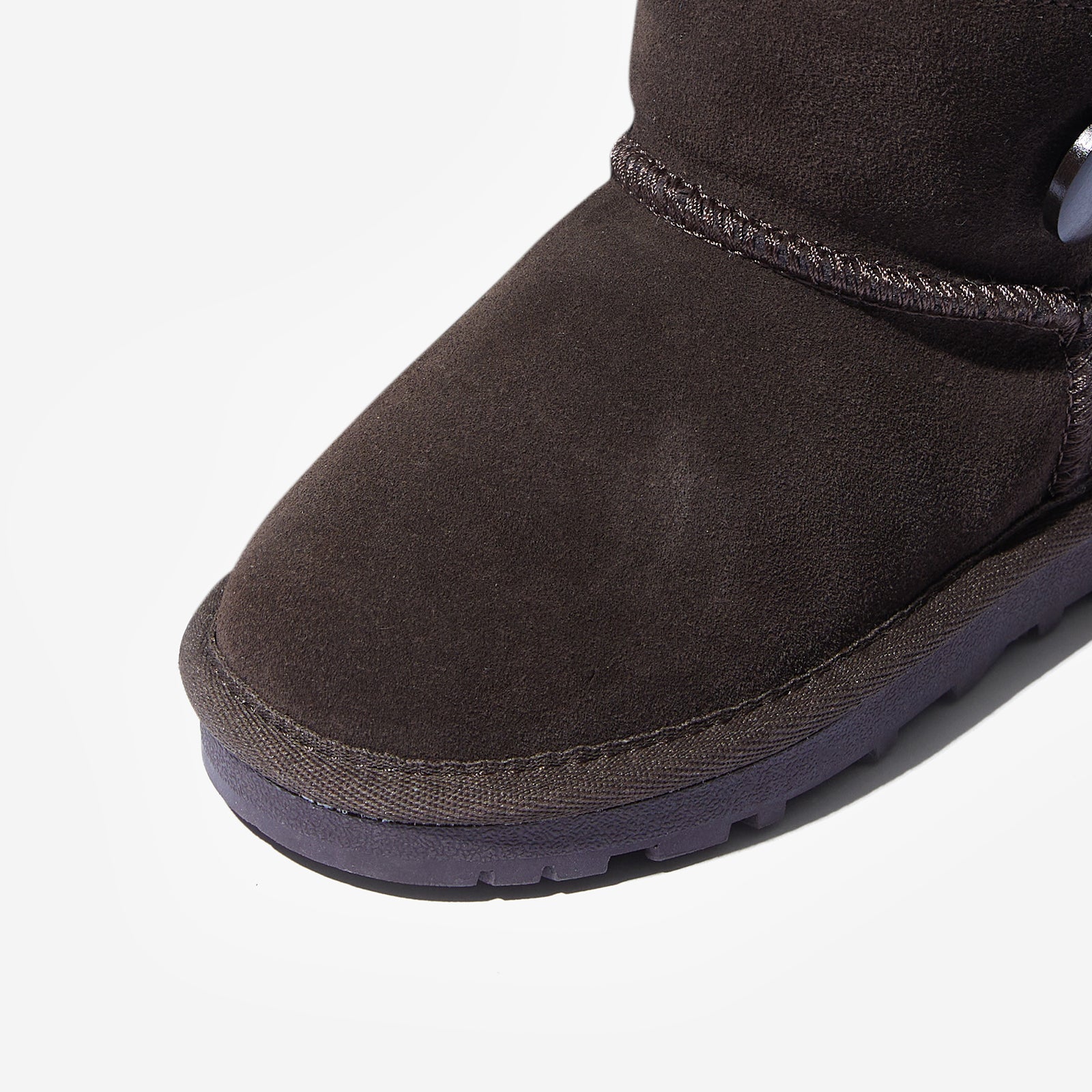 Button Classic Kids - Coffee Brown - Woolly Kids - detail view