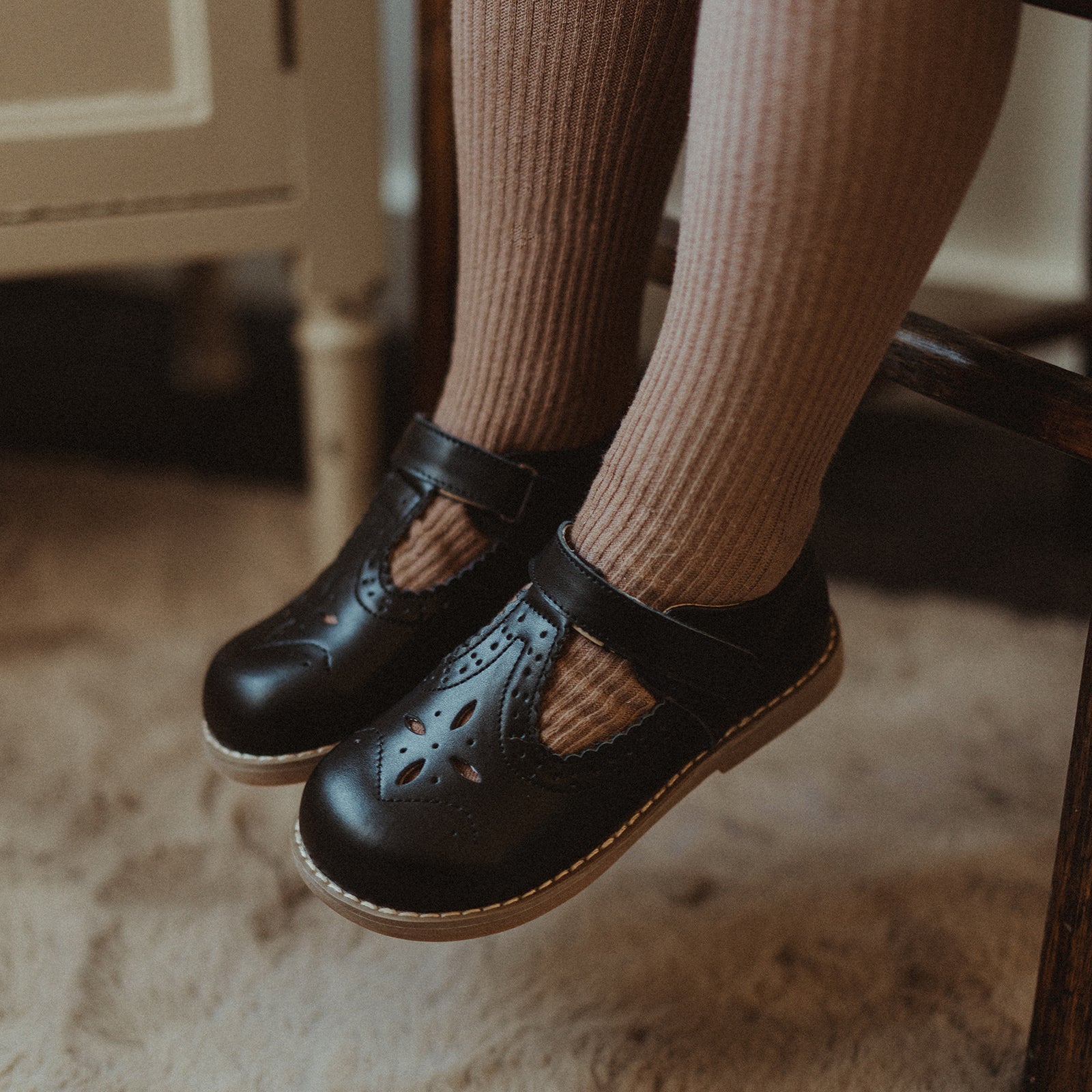 cheryl obsidian black woolly kids autumn infant leathr shoes kids sandals cruising shoes infant leather shoes