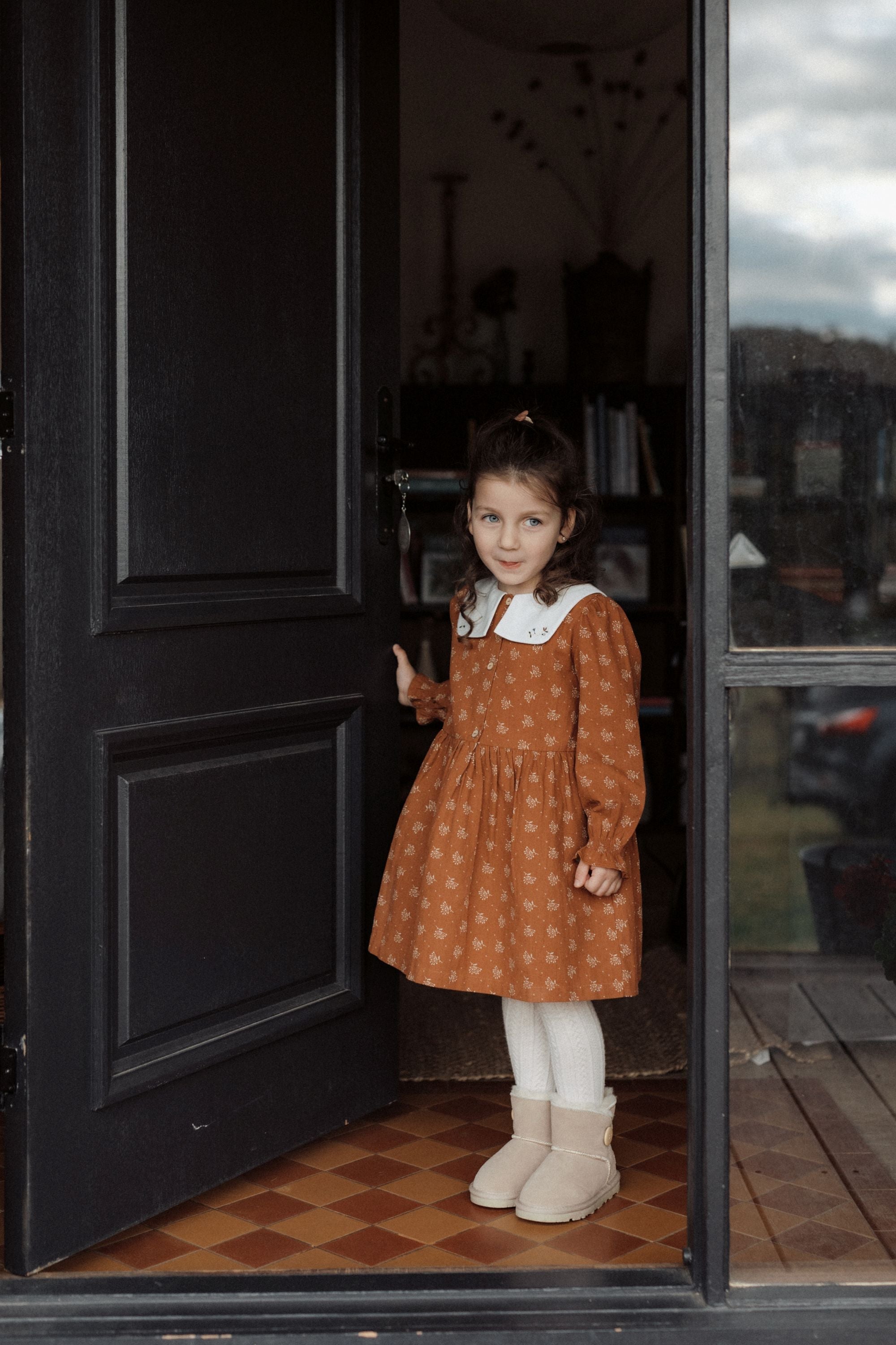 wirrawirra organic newborn clothesfloral printed dress caramel24 Winter Dresses Girls New Arrivals Skirts