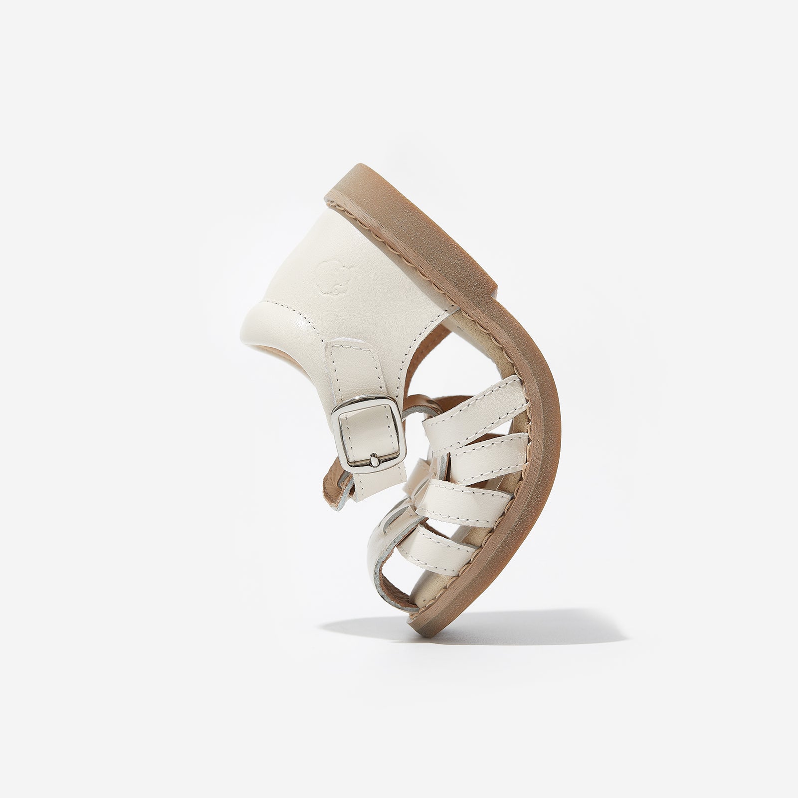 Gefen Cloud White leather sandals for girls and boys kids shoes1