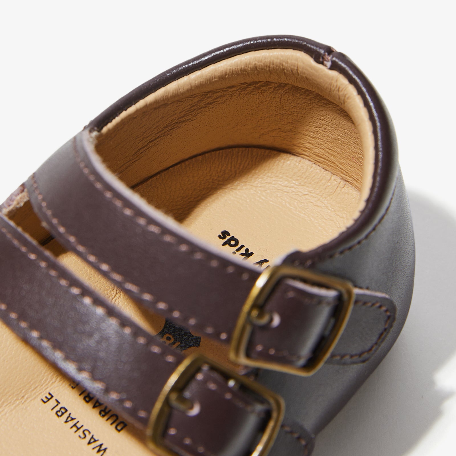 hailey coffee brown woolly kids autumn infant leathr shoes childrens barefoot shoes first walker shoes newborn shoes nz