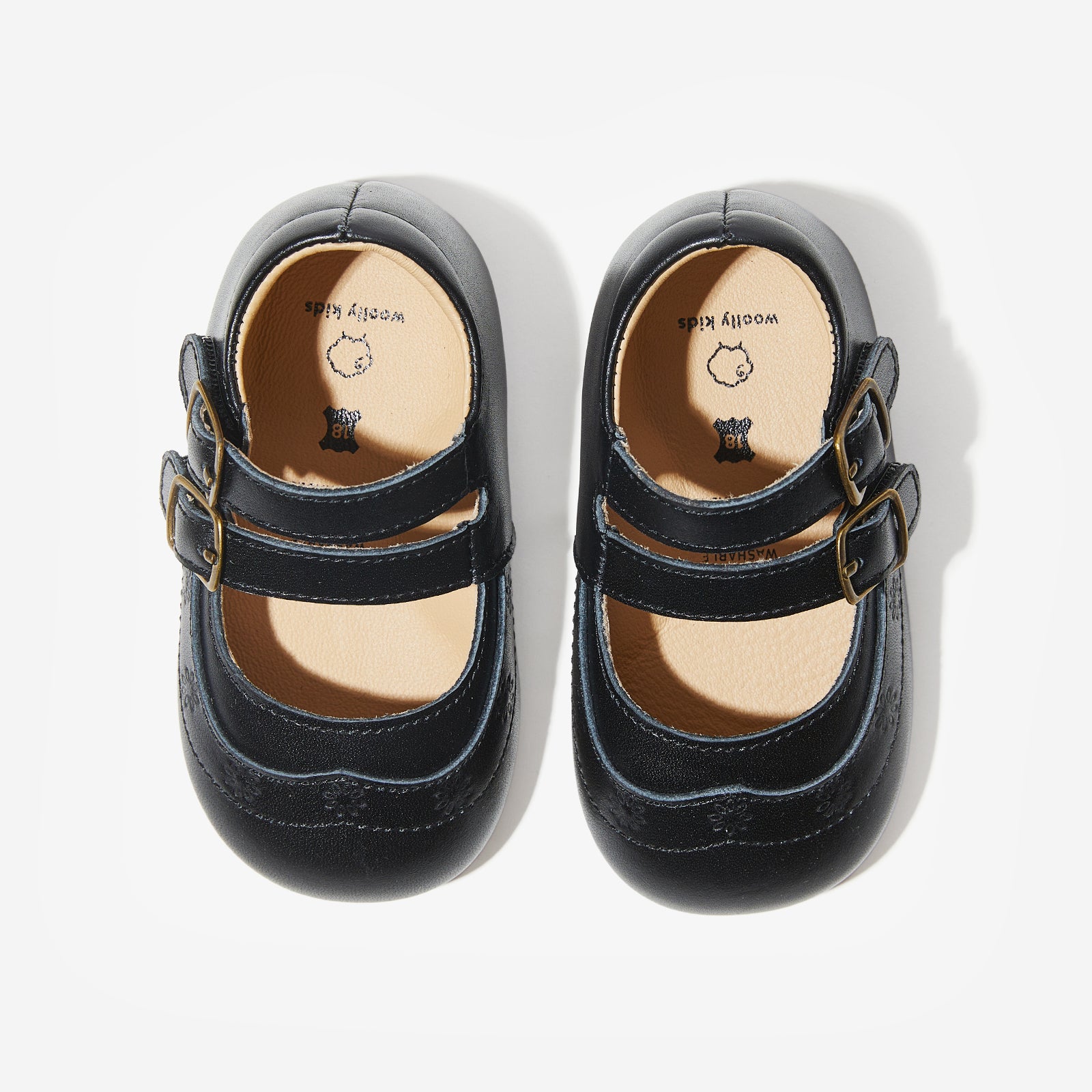 hailey retro black woolly kids autumn infant leathr shoes baby shoes childrens shoes nz 1st shoes