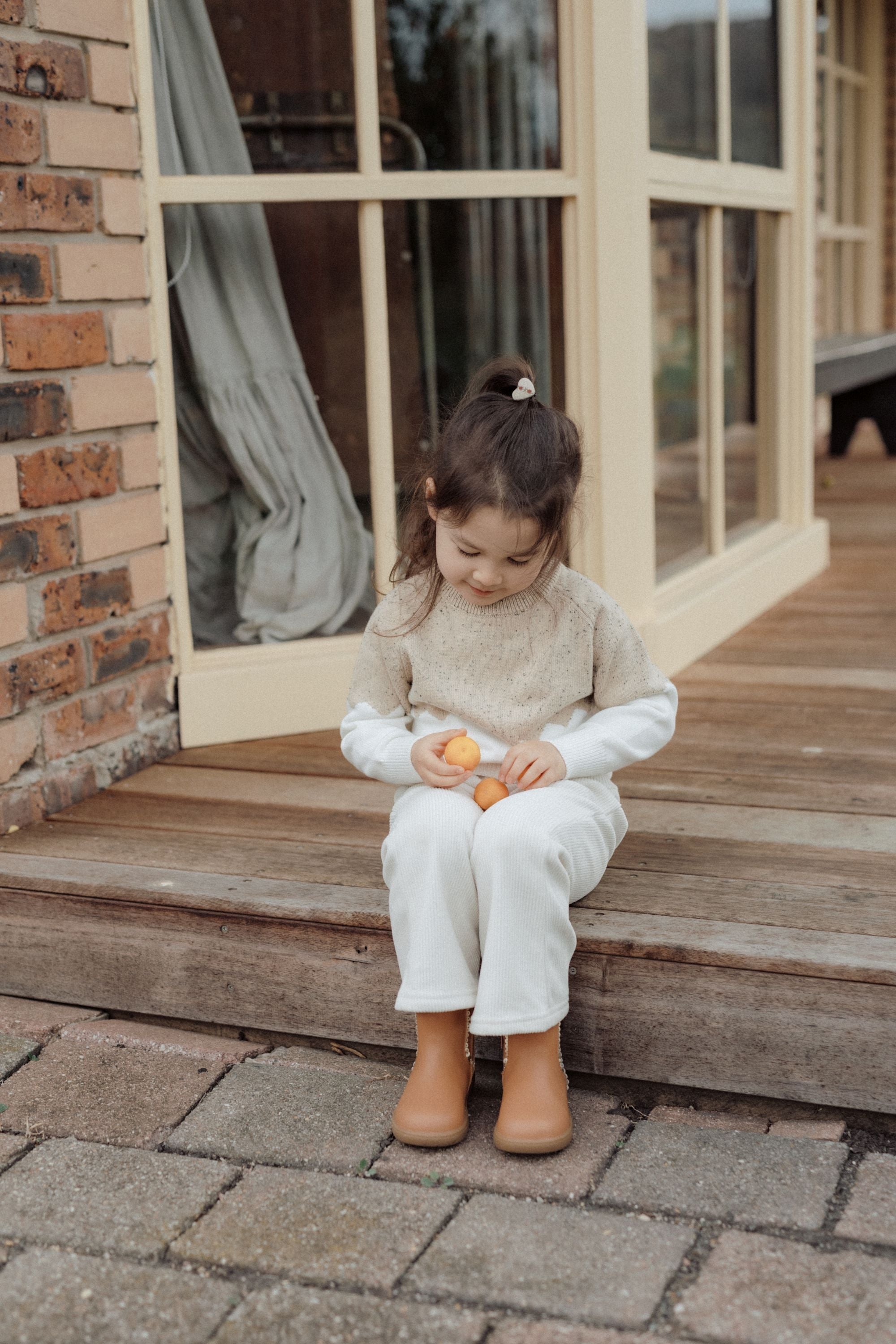 wirrawirra neutral baby clothesice cream sweater oatmeal24 Winter Cardigans Girls New Arrivals Sweaters