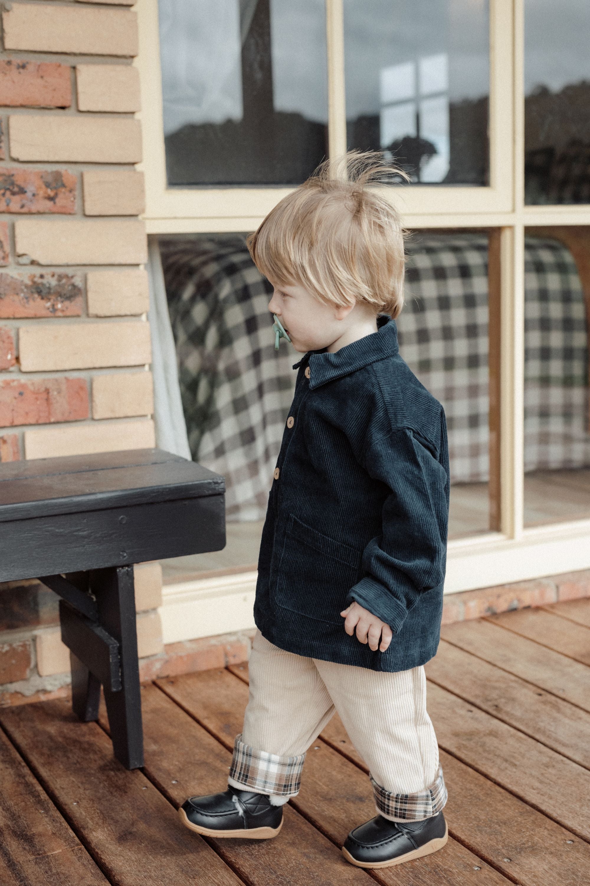 wirrawirra neutral baby clothesplaid pants cream24 Winter Boys Girls Leggings New Arrivals Trousers