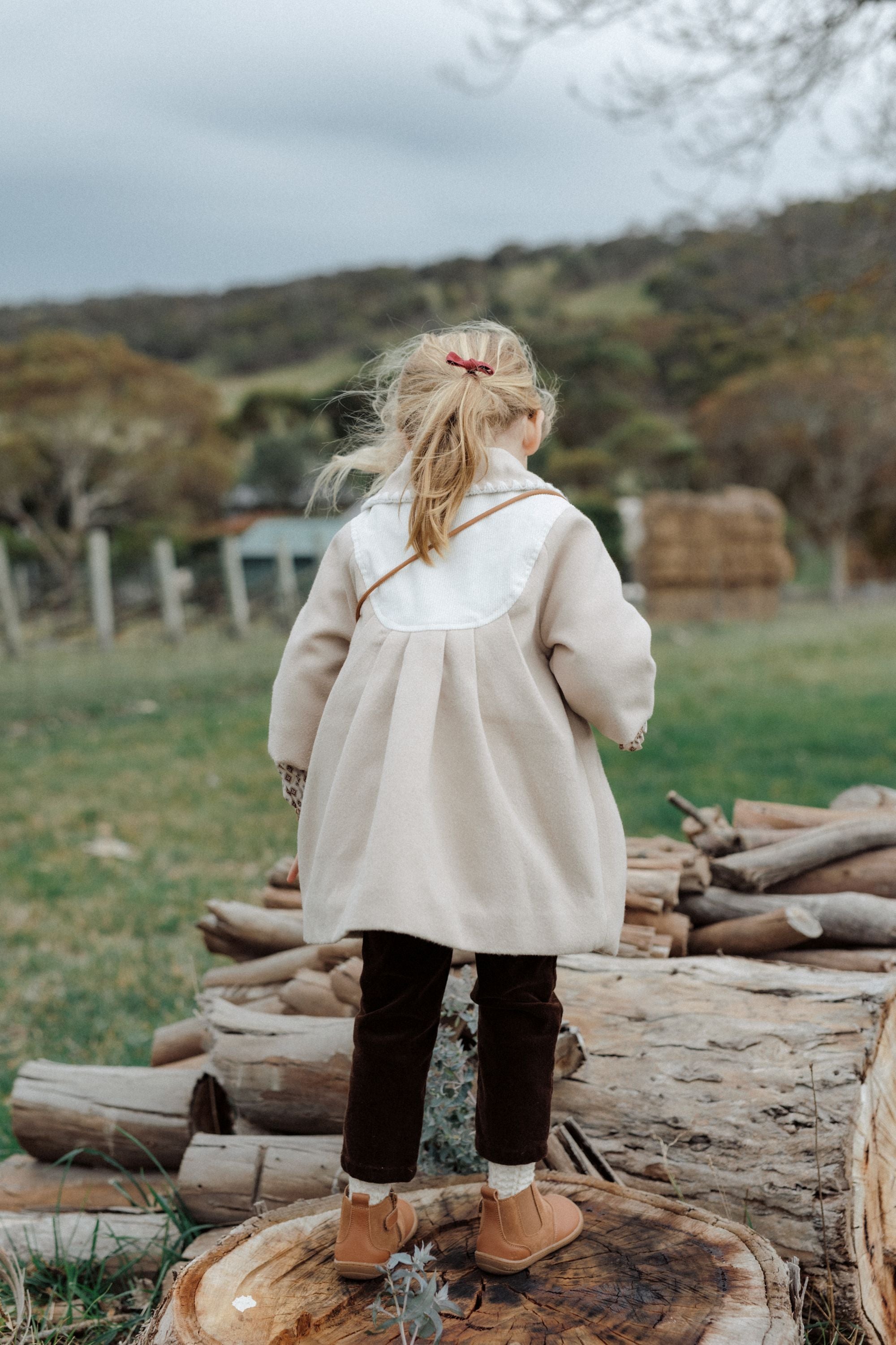 wirrawirra organic baby clothesquilted coat oatmeal24 Winter Gilets Girls Jackets New Arrivals