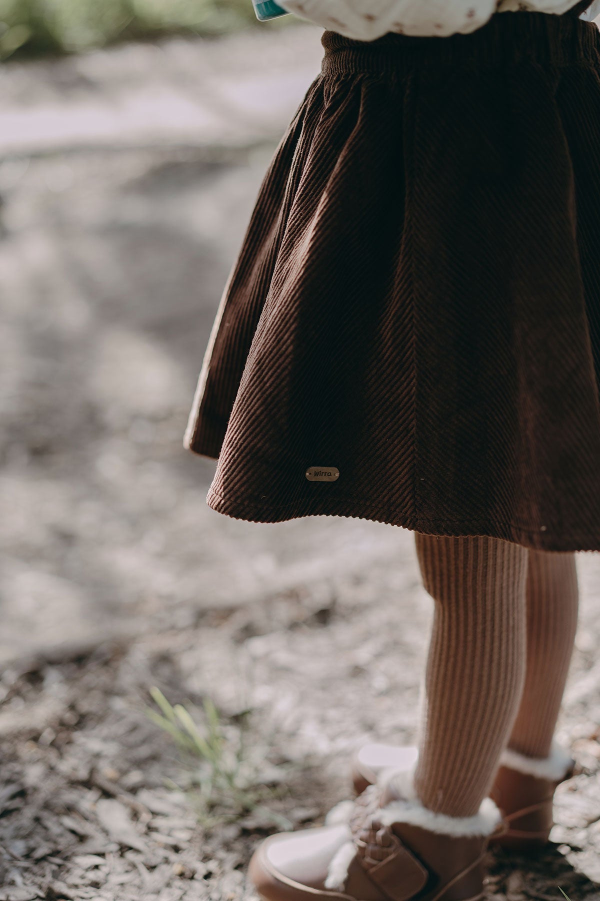 wirrawirra organic newborn outfit suspender skirt dark brown 23 Winter Dresses Girls New Arrivals