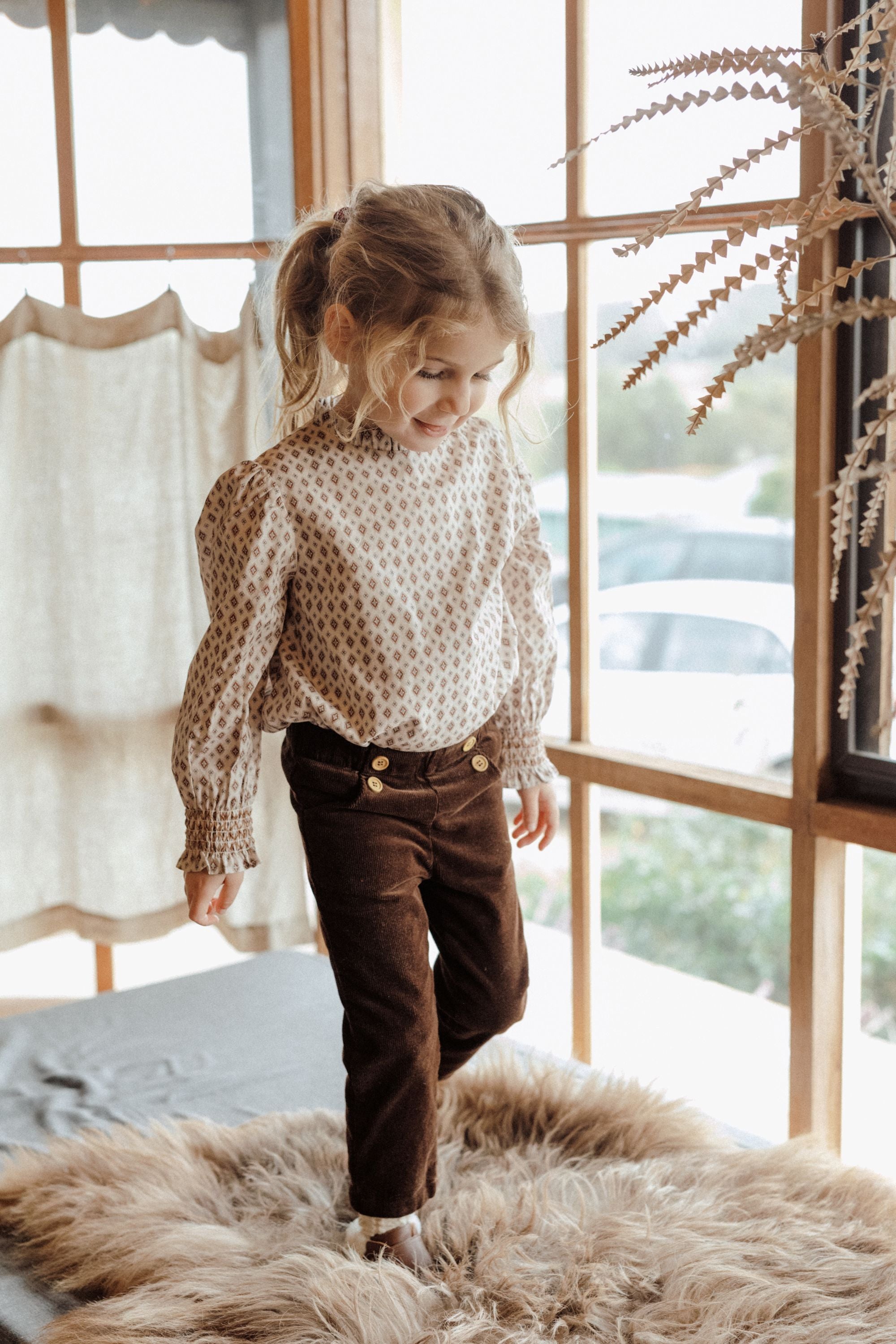 wirrawirra neutral baby clothesvintage printed blouse berry24 Winter Blouses Girls New Arrivals Shirts