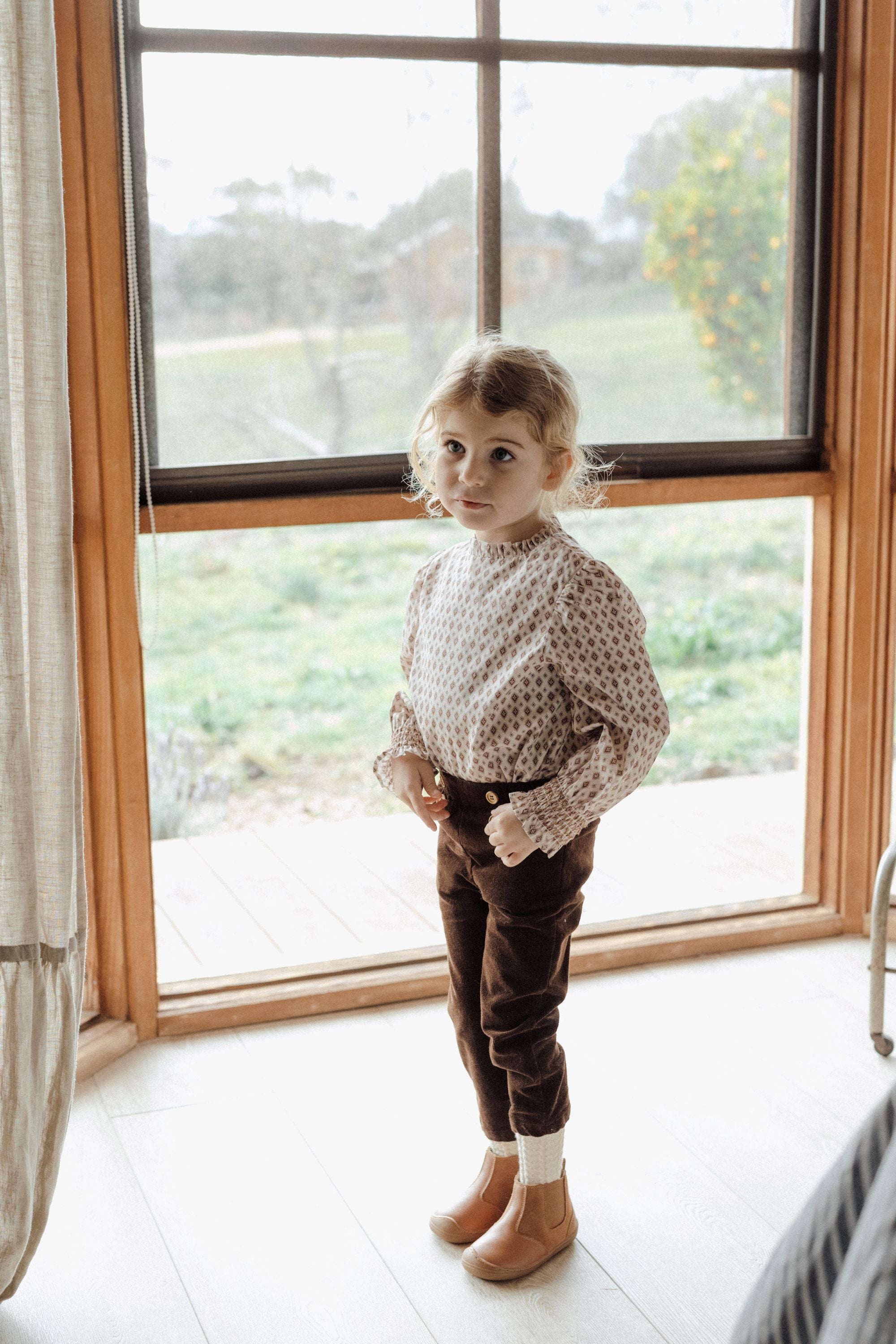 wirrawirra cute infant clothesvintage printed blouse berry24 Winter Blouses Girls New Arrivals Shirts