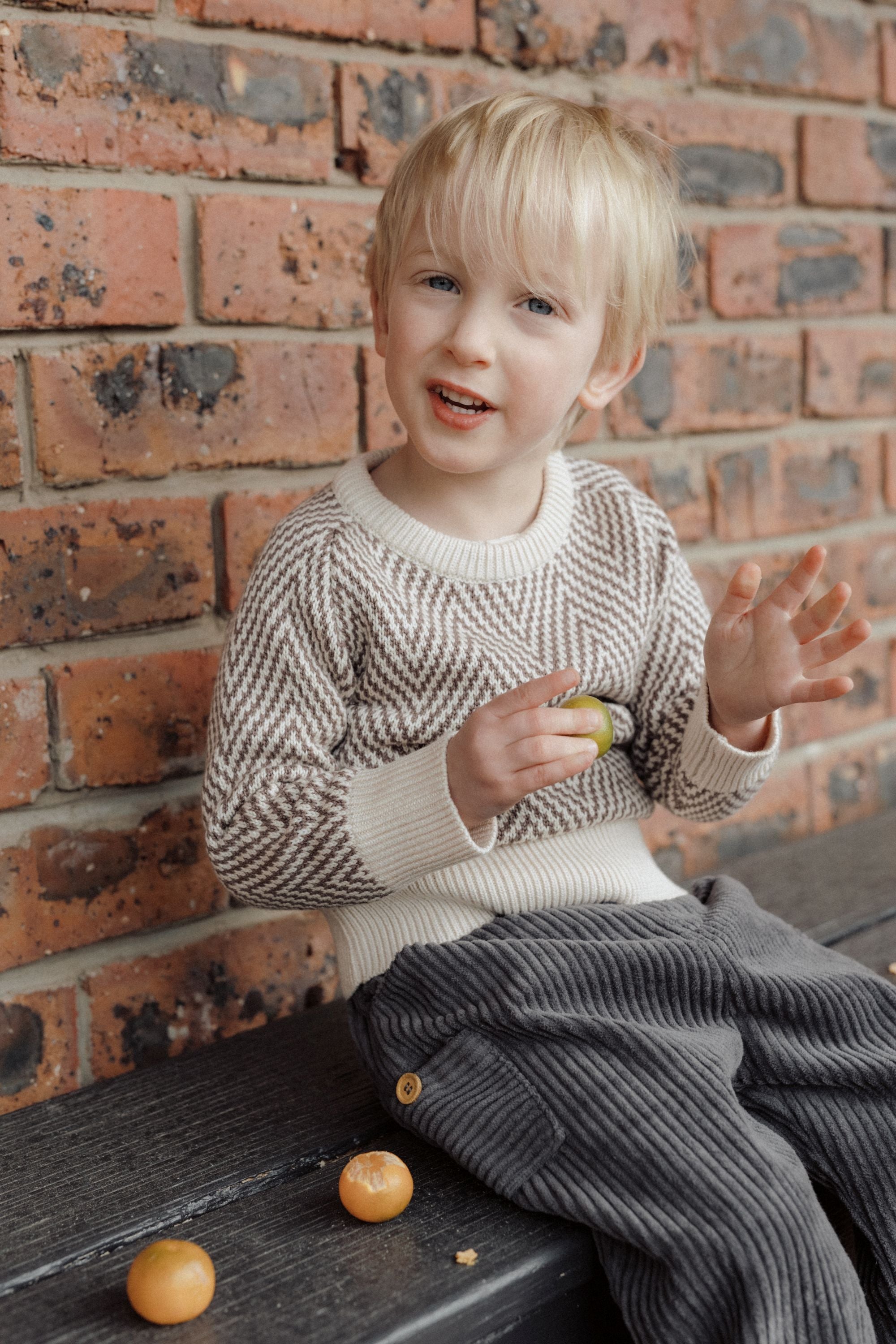 wirrawirra premature baby clothesvintage ripple sweater brown ripple24 Winter Cardigans Girls New Arrivals Sweaters