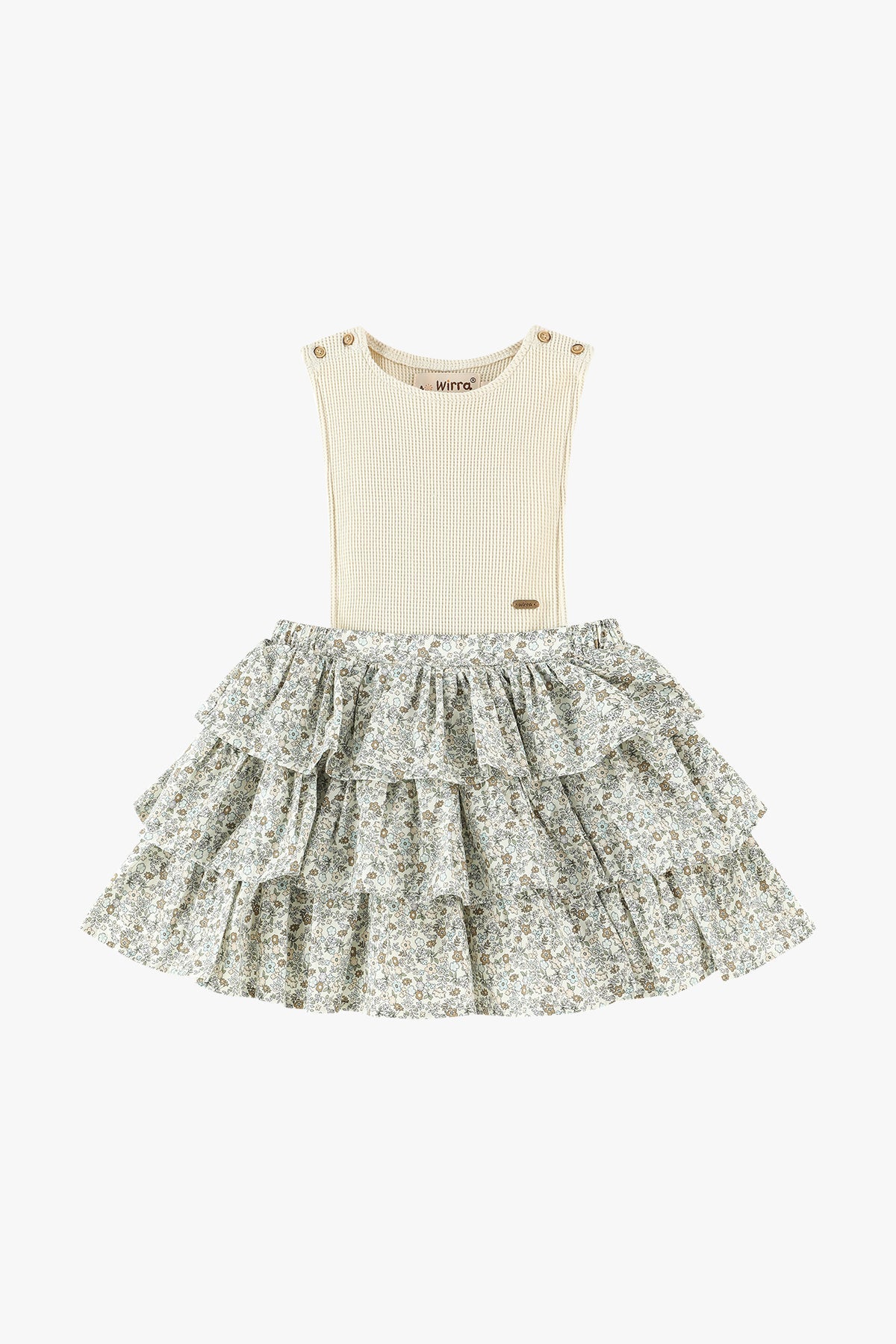 wirrawirra organic newborn outfit waffle plaid sundress beige 24 Spring Dresses Girls New Arrivals Skirts