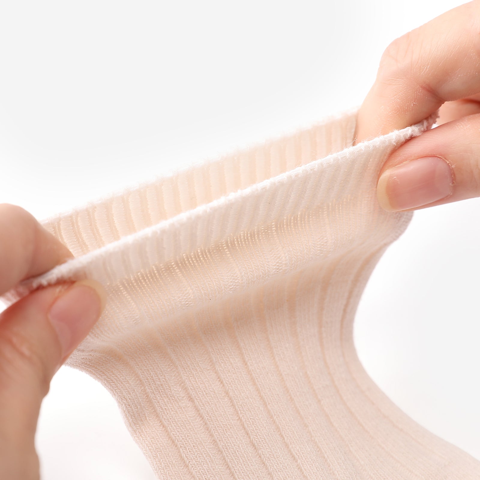 Woolly Socks Packaging for 3 pairs - Cream White+Sweet Apricot White+Cherry Pink