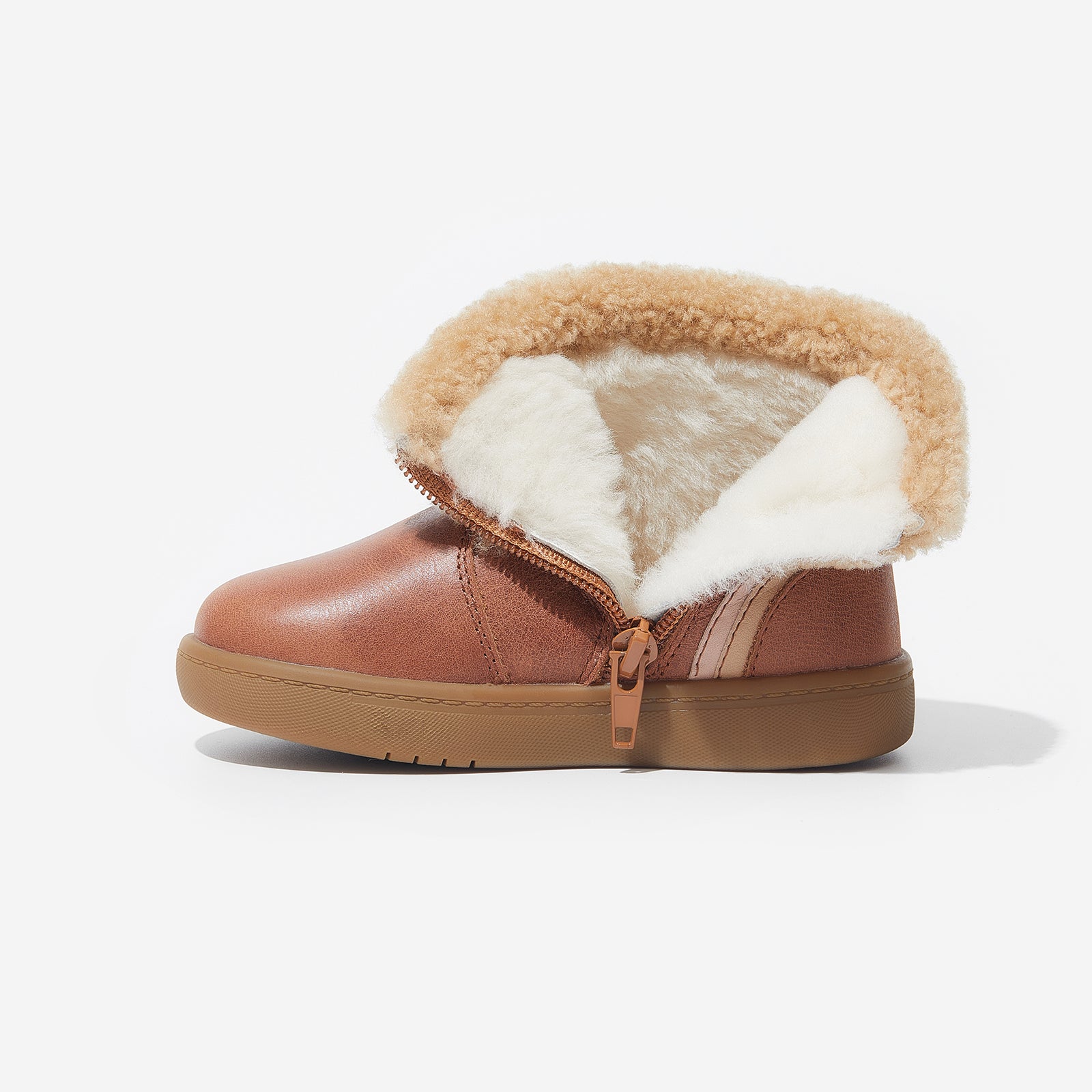 bianca chestnut brown woolly kids leather kids shoes baby infants shoes Sheepskin size 1 shoes Kids boots