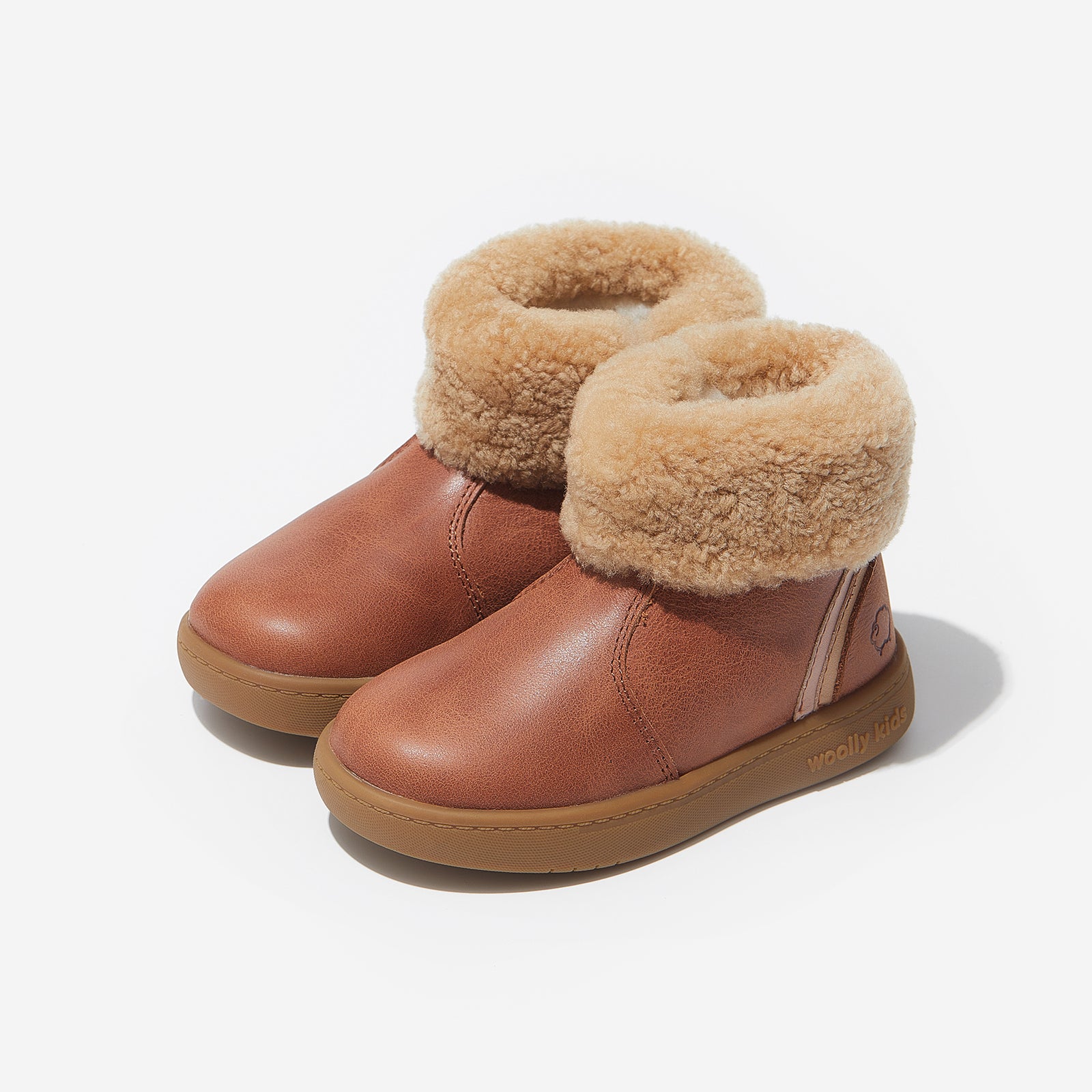 bianca chestnut brown woolly kids leather kids shoes baby infants shoes Toddler winter boots walking shoes Boys boots