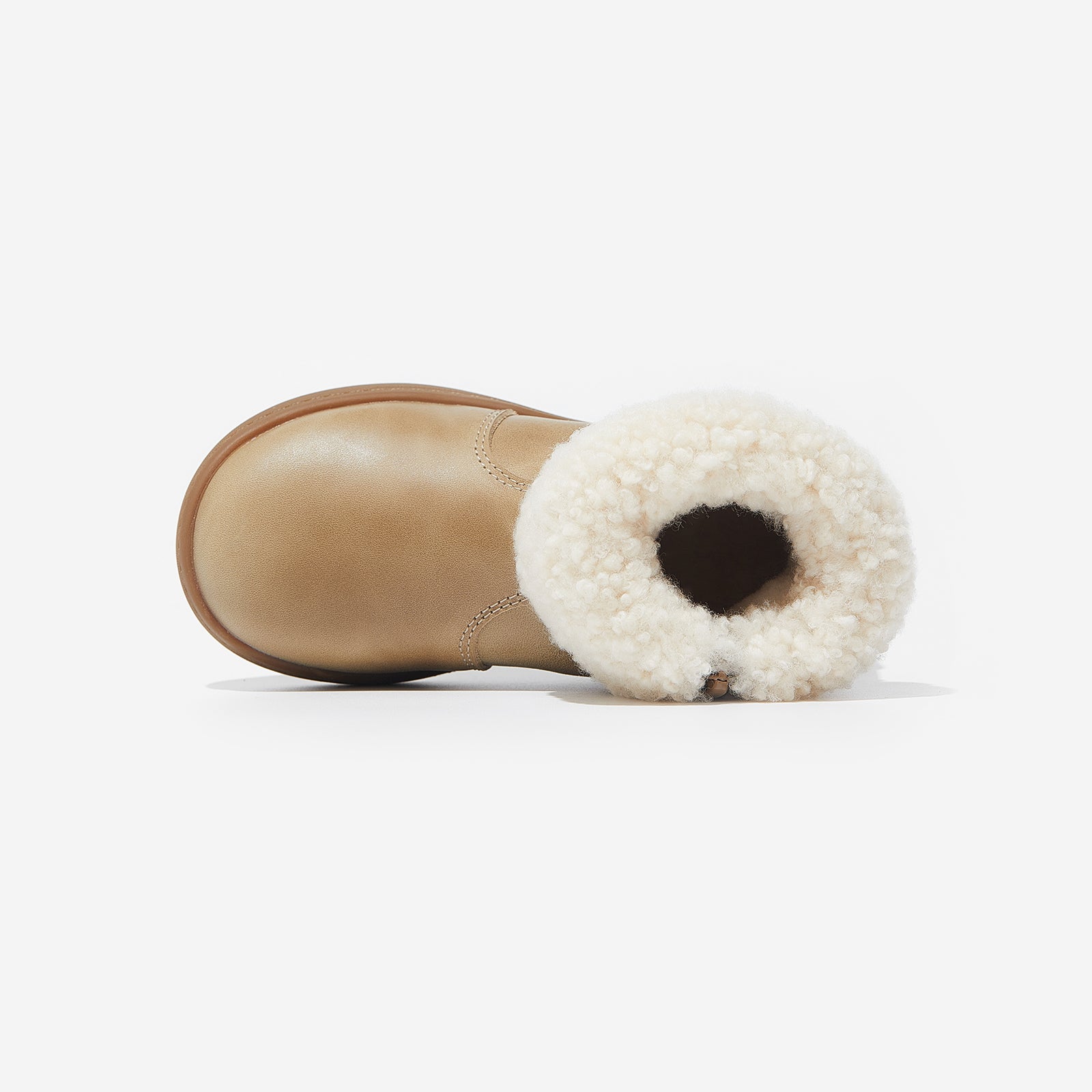 bianca brownish grey woolly kids leather kids shoes baby infants shoes Boys winter boots slip on shoes Boys snow boots