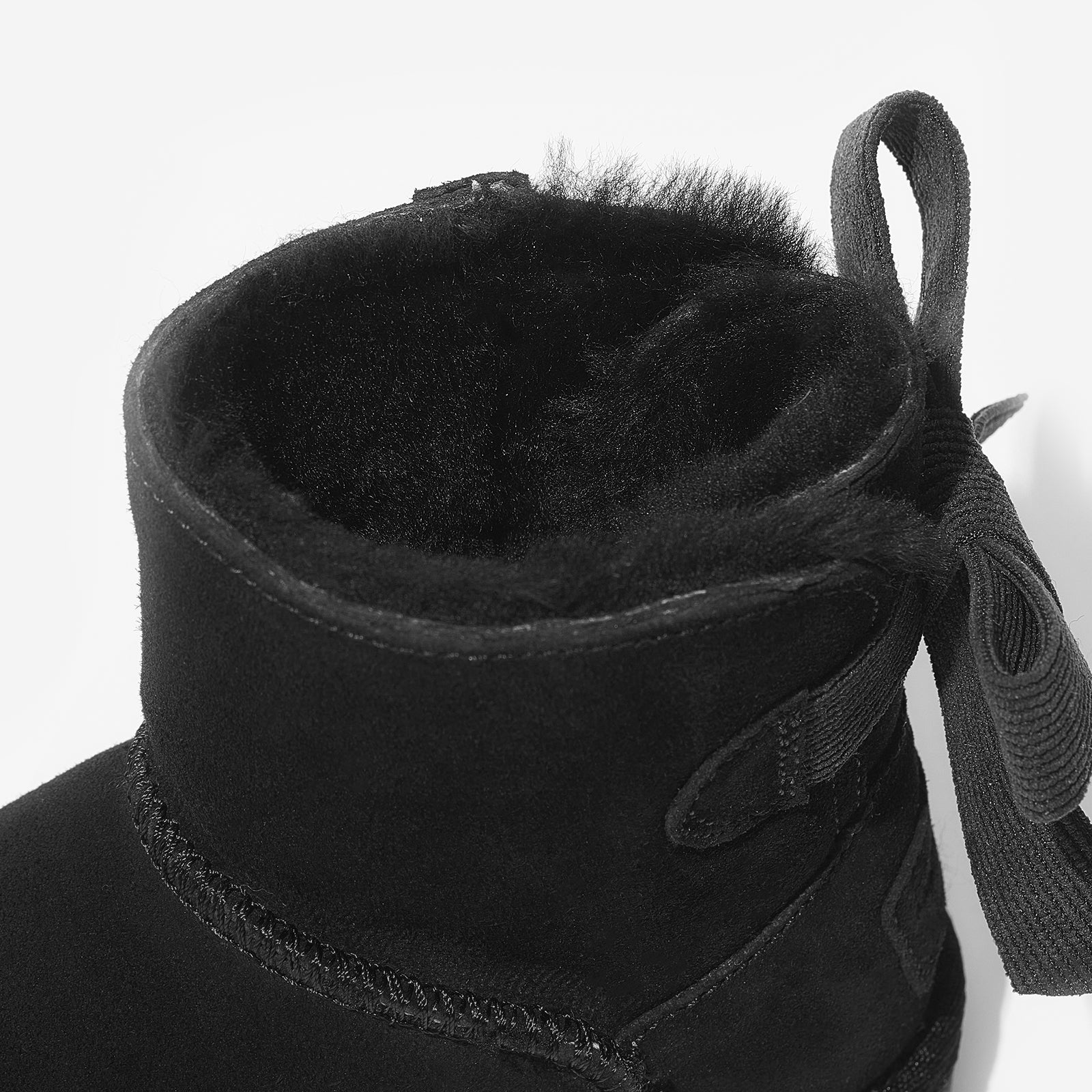 freeze ore black woolly kids leather kids shoes baby infants shoes Warm barefoot childrens shoes Girls boots