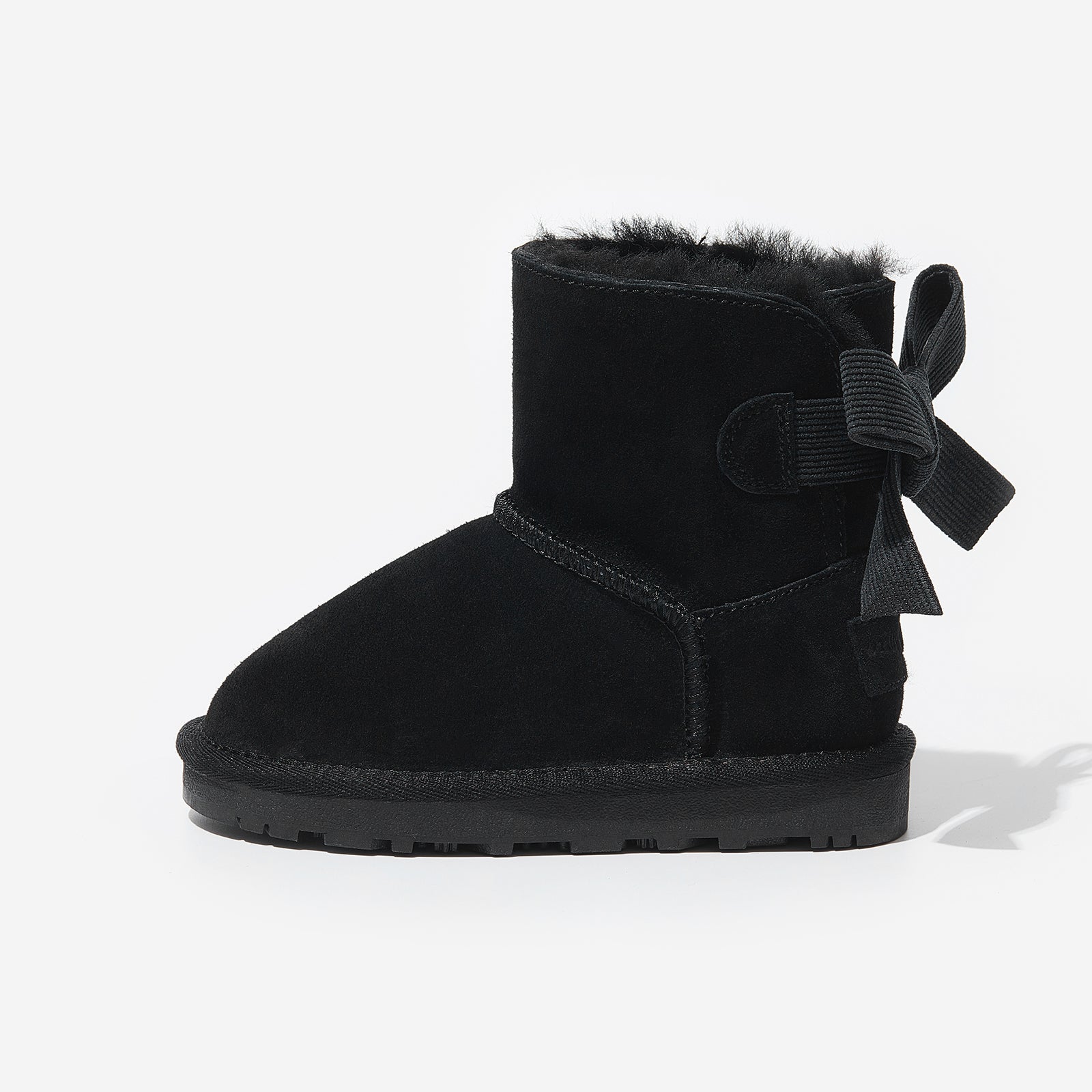 freeze ore black woolly kids leather kids shoes baby infants shoes Childrens winter boots shoes Toddler snow boots