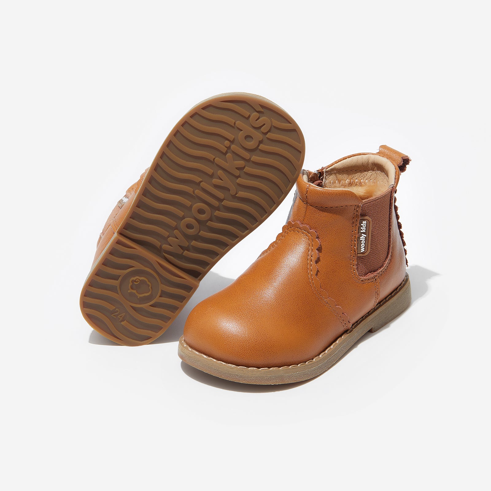 fur lillian coconut brown woolly kids leather kids shoes baby infants shoes Winter boots childrens barefoot shoes Kids snow boots