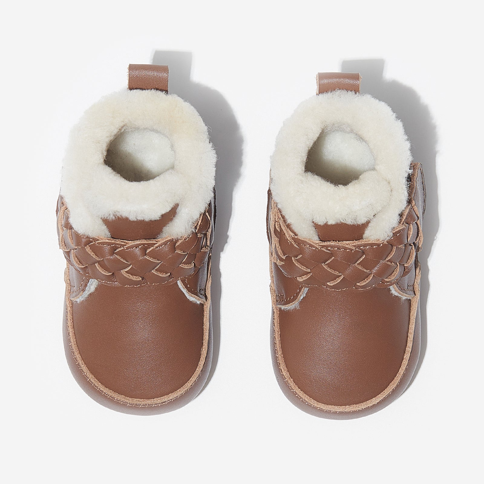 fur milo acorn brown woolly kids leather kids shoes baby infants shoes Winter boots childrens barefoot shoes Kids snow boots