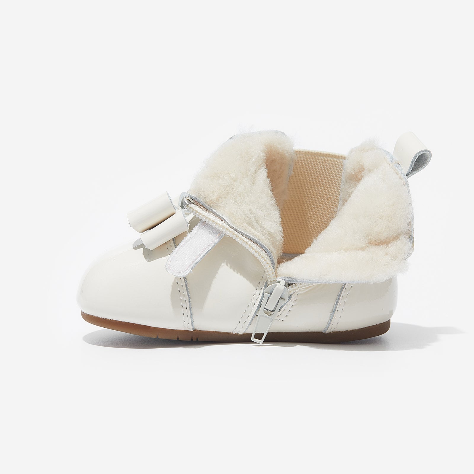 fur rila martin ivory white woolly kids leather kids shoes baby infants shoes childrens shoes childrens boots kids boots