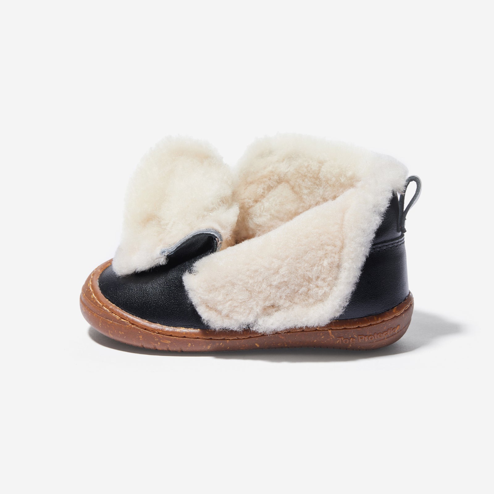 fur tartar obsidian black woolly kids leather kids shoes baby infants shoes Toddler winter boots walking shoes Boys boots