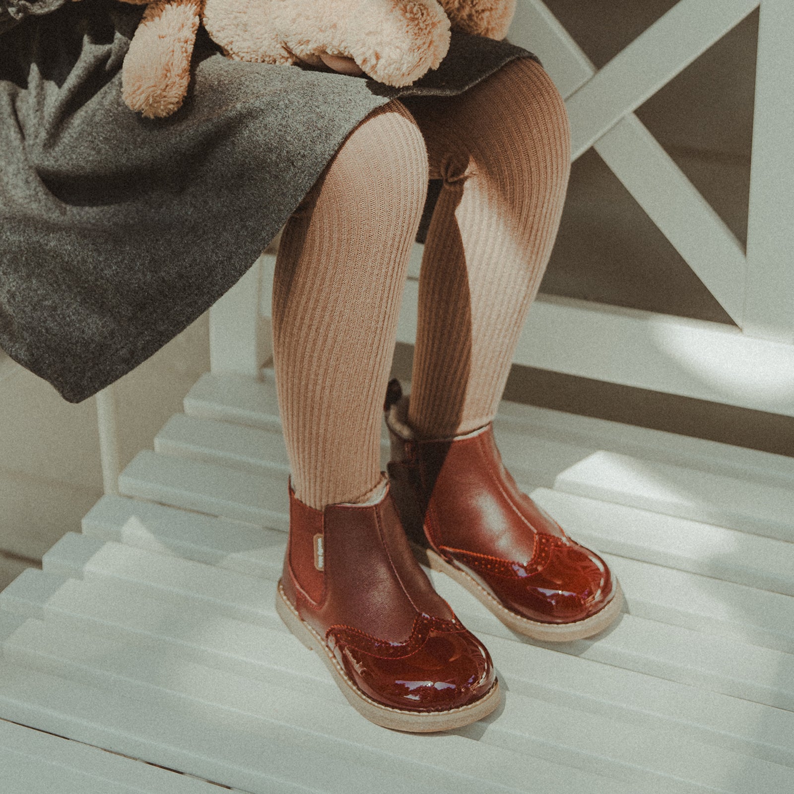 ilsa retro claret red woolly kids leather kids shoes baby infants shoes Girls winter boots toddler shoes Toddler girl boots