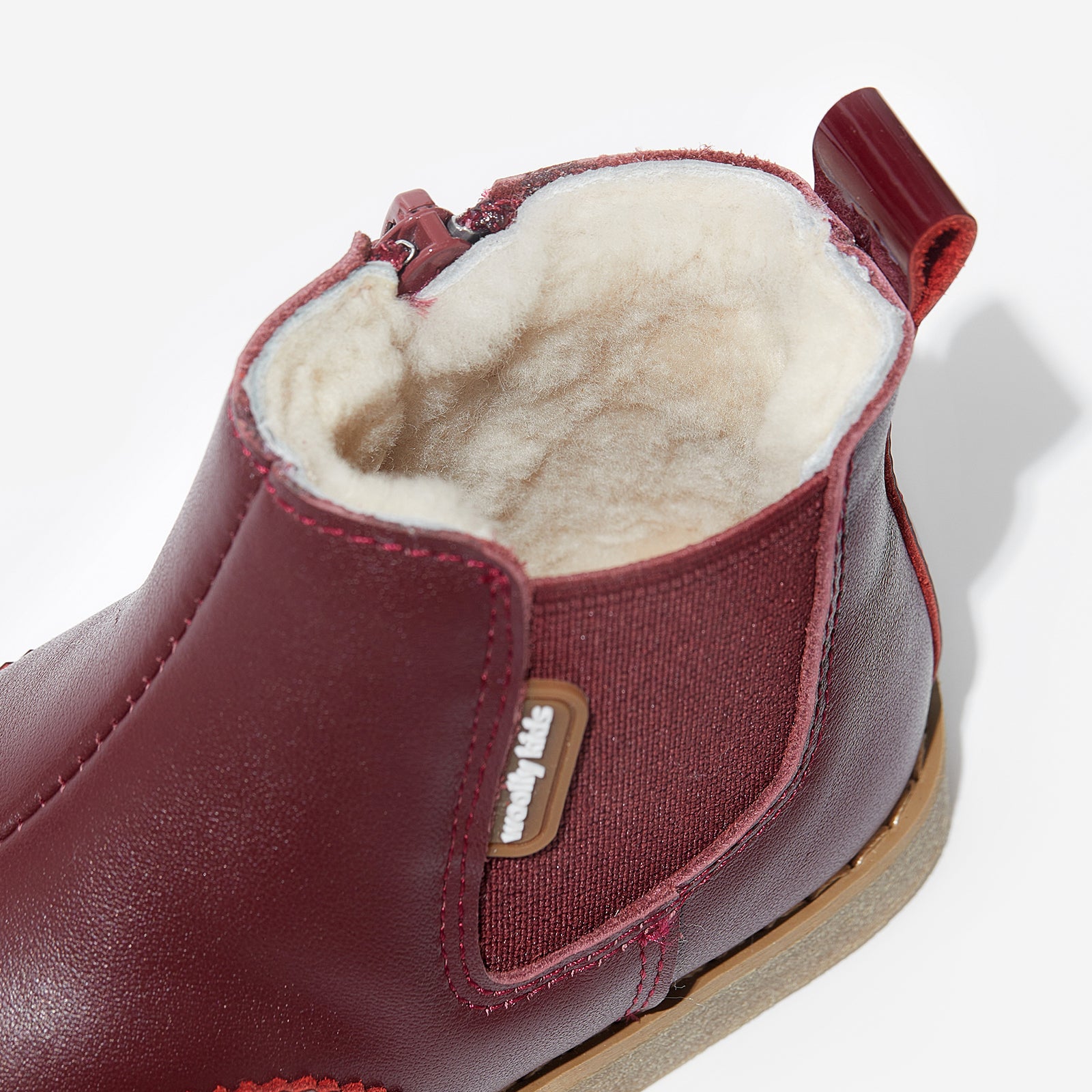 ilsa retro claret red woolly kids leather kids shoes baby infants shoes Thermo boots baby shoes Childrens snow boots