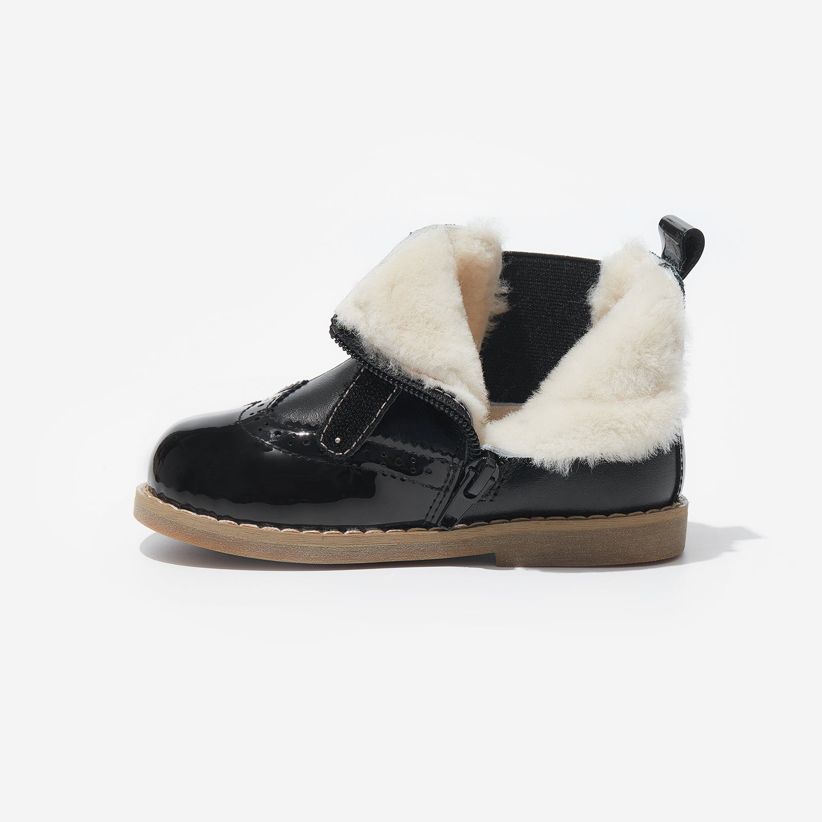 ilsa obsidian black woolly kids leather kids shoes baby infants shoes Girls snow boots kids shoes Kids ugg boots