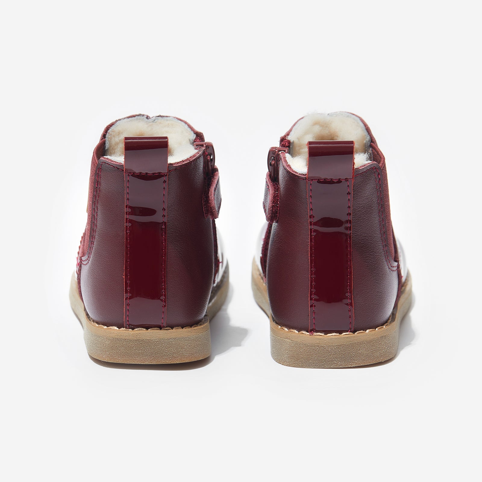 ilsa retro claret red woolly kids leather kids shoes baby infants shoes Winter boots childrens barefoot shoes Kids snow boots