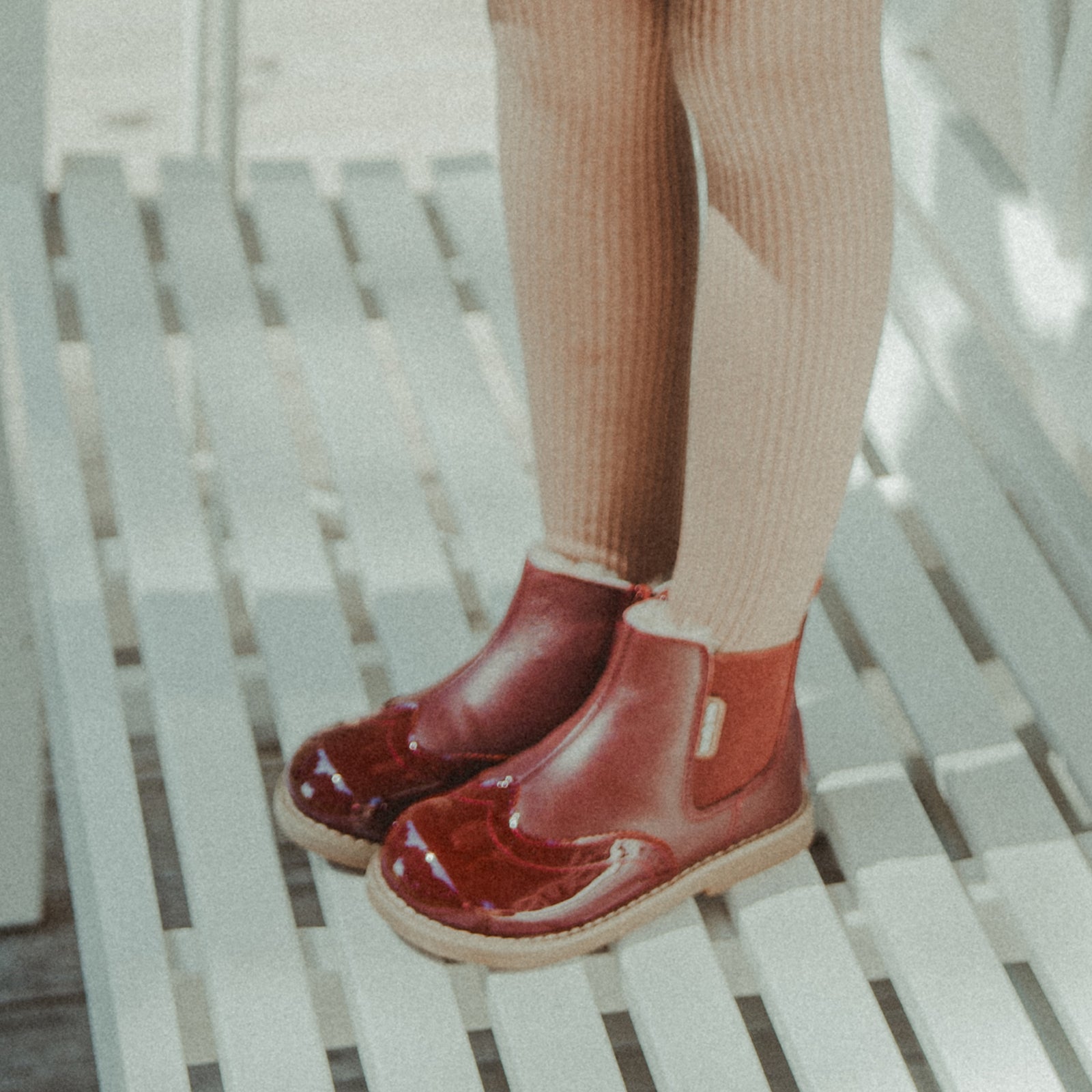 ilsa retro claret red woolly kids leather kids shoes baby infants shoes Childrens winter boots shoes Toddler snow boots