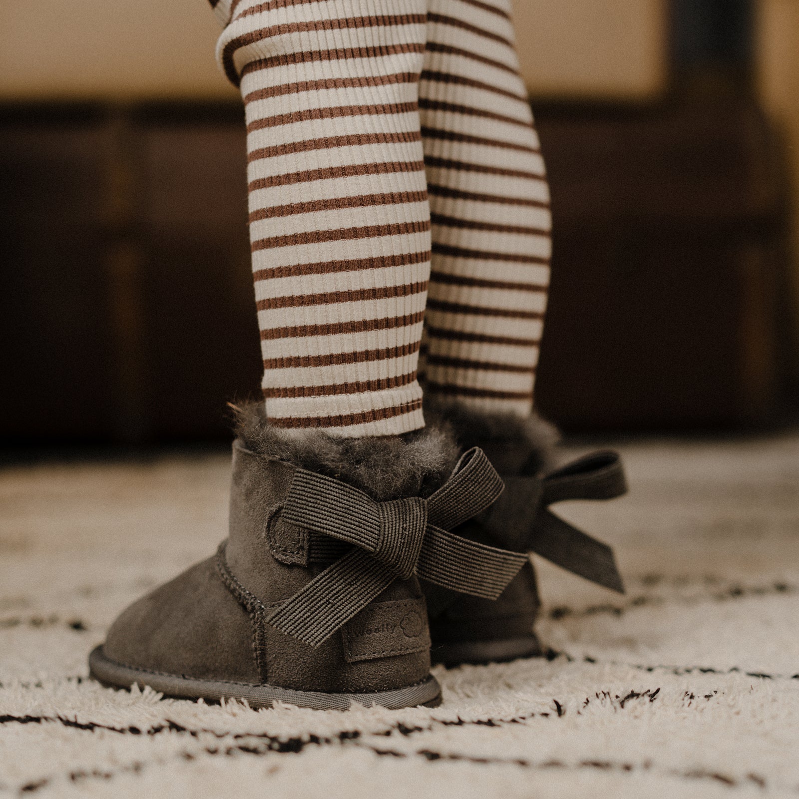 mini freeze grey woolly kids leather kids shoes baby infants shoes Thermo boots baby shoes Childrens snow boots