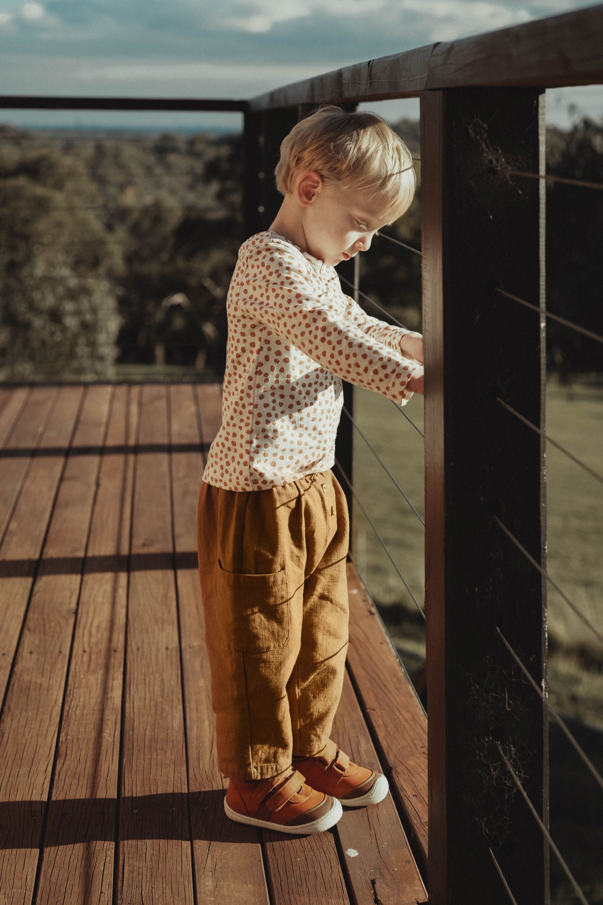 wirrawirra kids clothes double pocket pant caramel 24 Autumn Autumn Boys Girls Leggings New Arrivals Spring Trousers