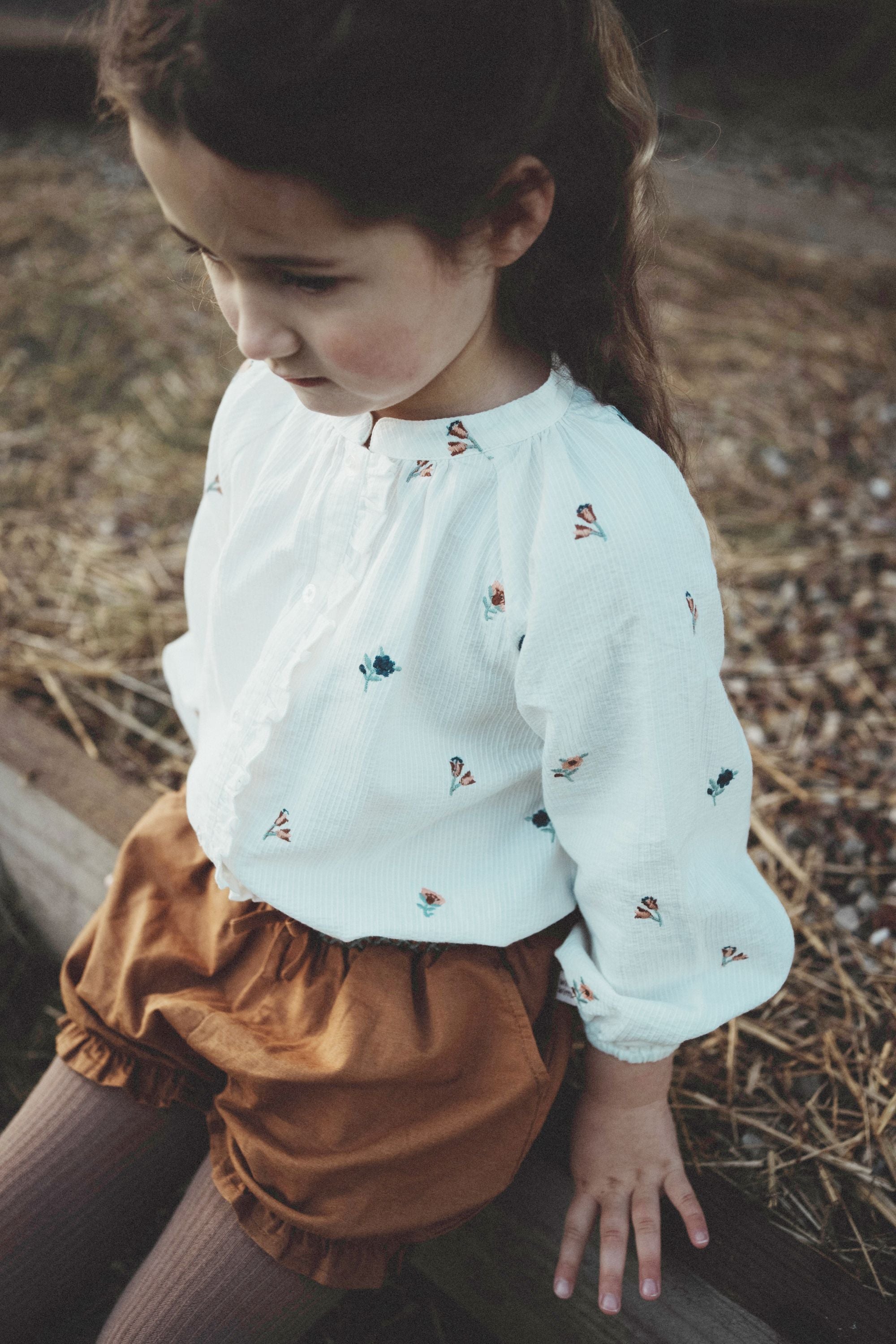 wirrawirra baby clothes cotton embroidered blouse cream 24 Autumn Autumn Blouses Girls New Arrivals Shirts Spring