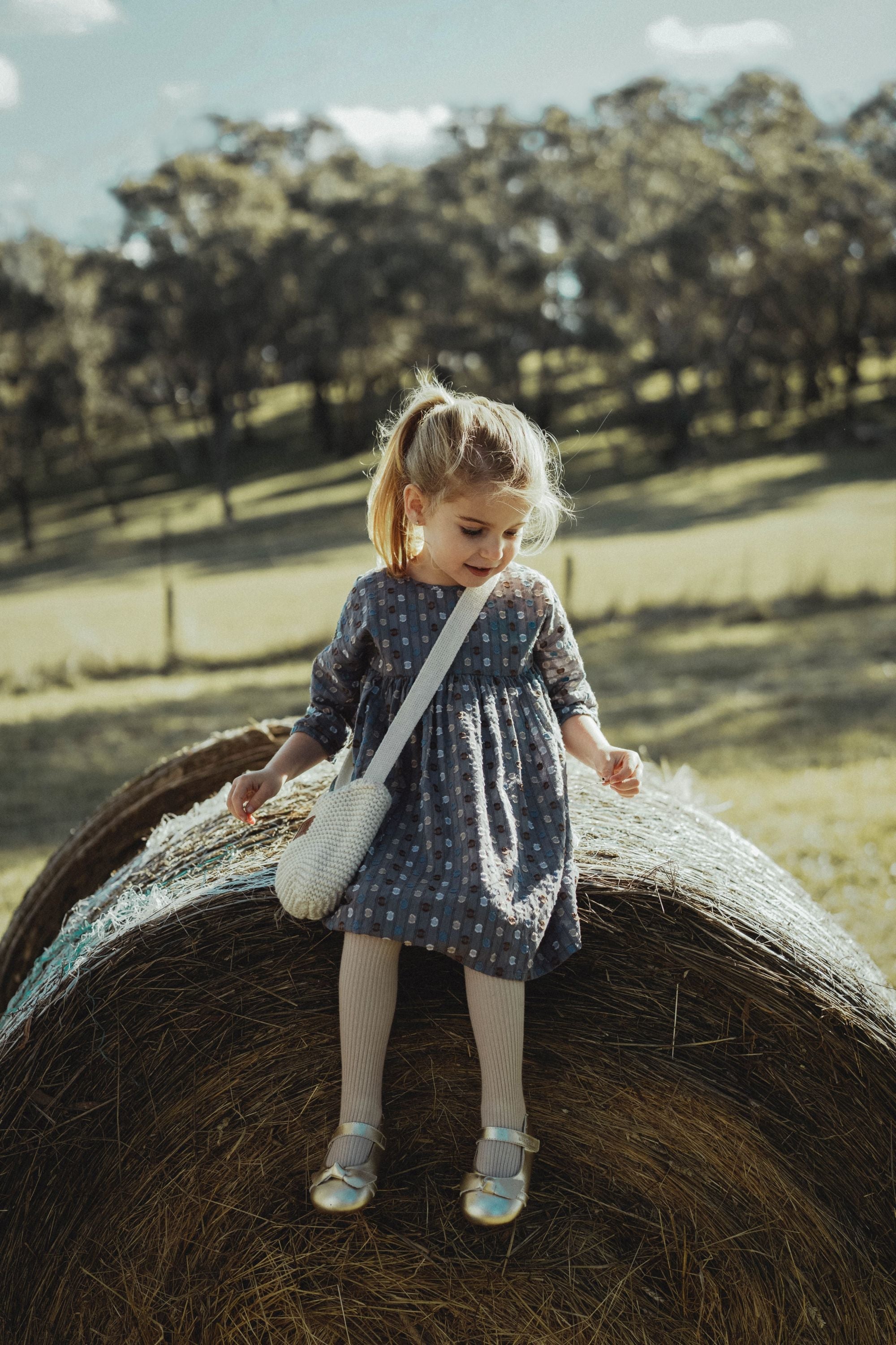 wirrawirra gender neutral baby clothes vintage polka dot dress navy blue polka dot 24 Autumn Autumn Dresses Girls New Arrivals Skirts Spring