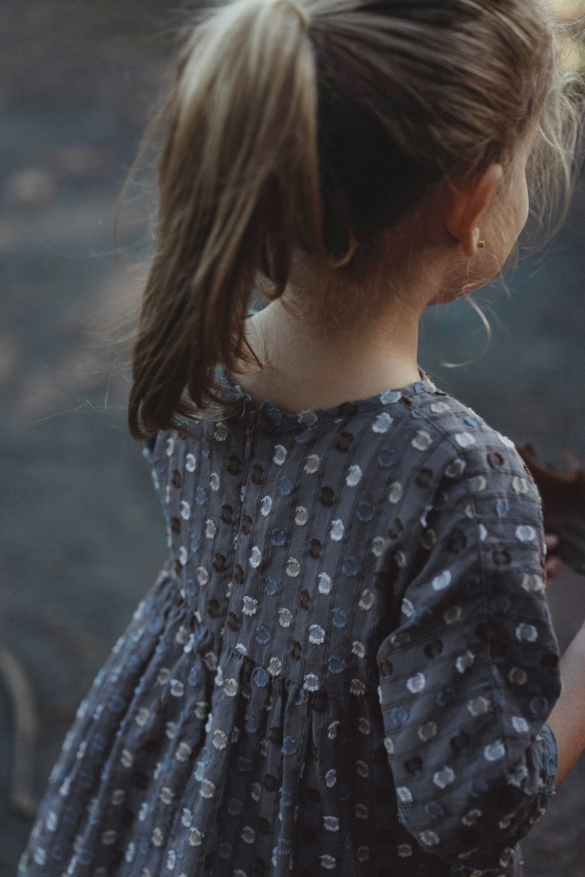 wirrawirra organic infant clothes vintage polka dot dress navy blue polka dot 24 Autumn Autumn Dresses Girls New Arrivals Skirts Spring