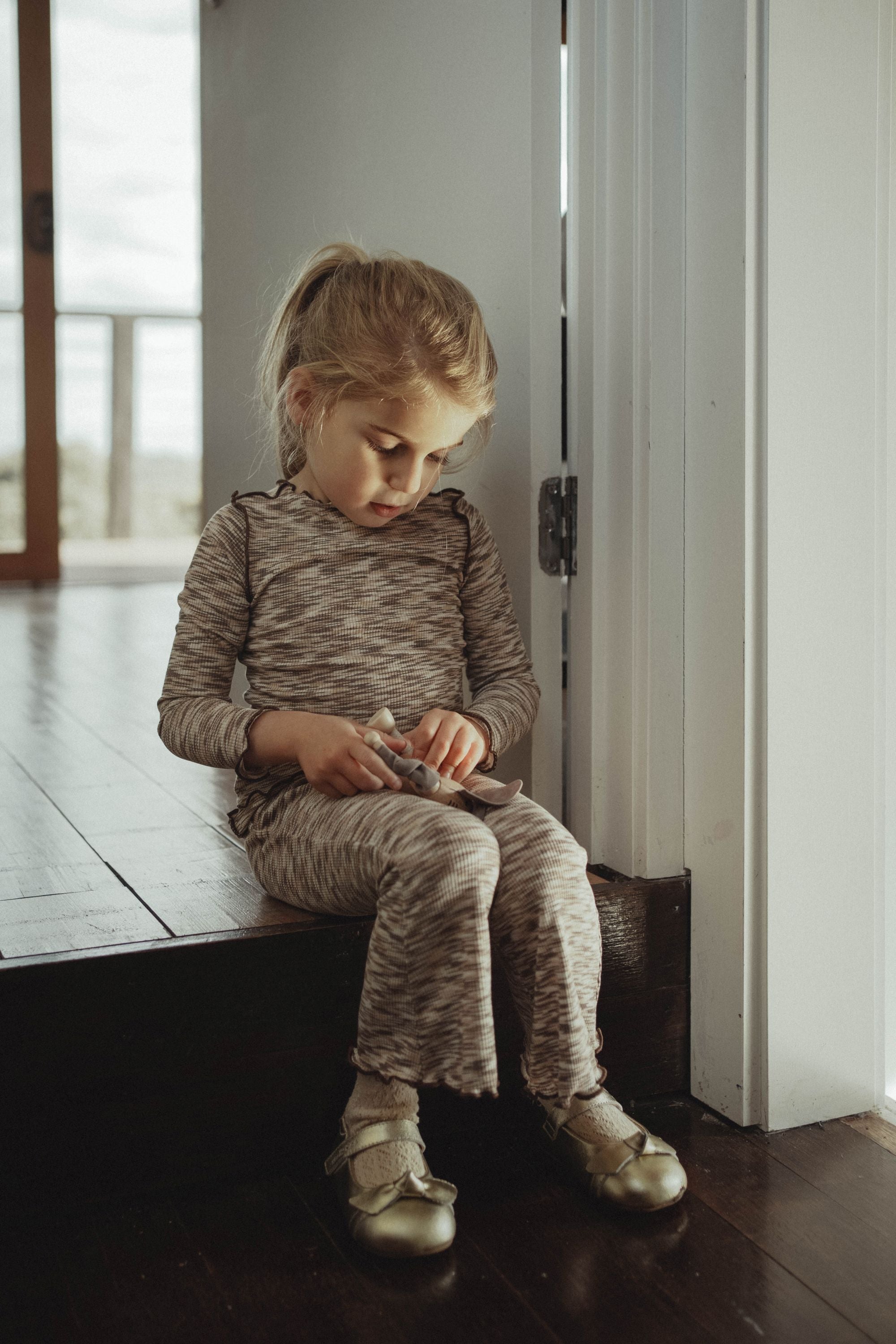 wirrawirra designer baby clothes lycra long sleeve t shirt caramel cocoa 24 Autumn Autumn Essentials Girls New Arrivals Spring