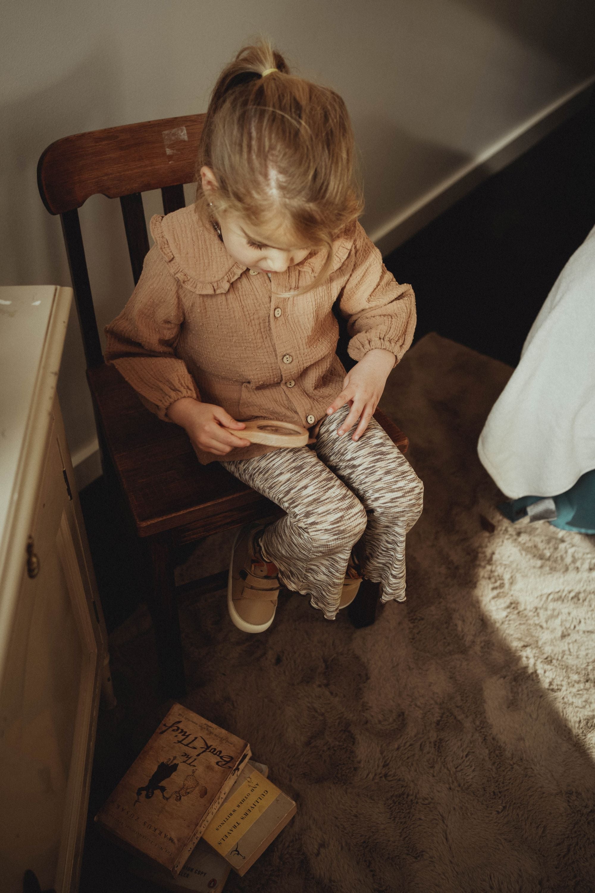 wirrawirra toddler clothes double layer crepe blouse caramel 24 Autumn Autumn Blouses Girls New Arrivals Shirts Spring